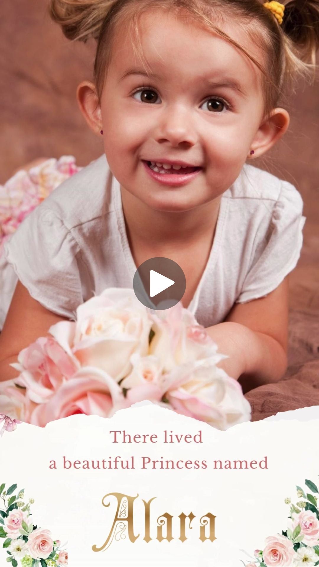 Royal Princess Birthday Animated Video Invitation | Canva Template | Instant Download