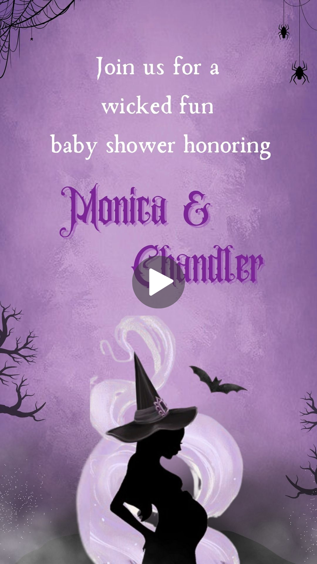 Halloween Baby Shower Spook-tacular Invitation - Boo-Tiful Celebration Awaits for Baby Invite