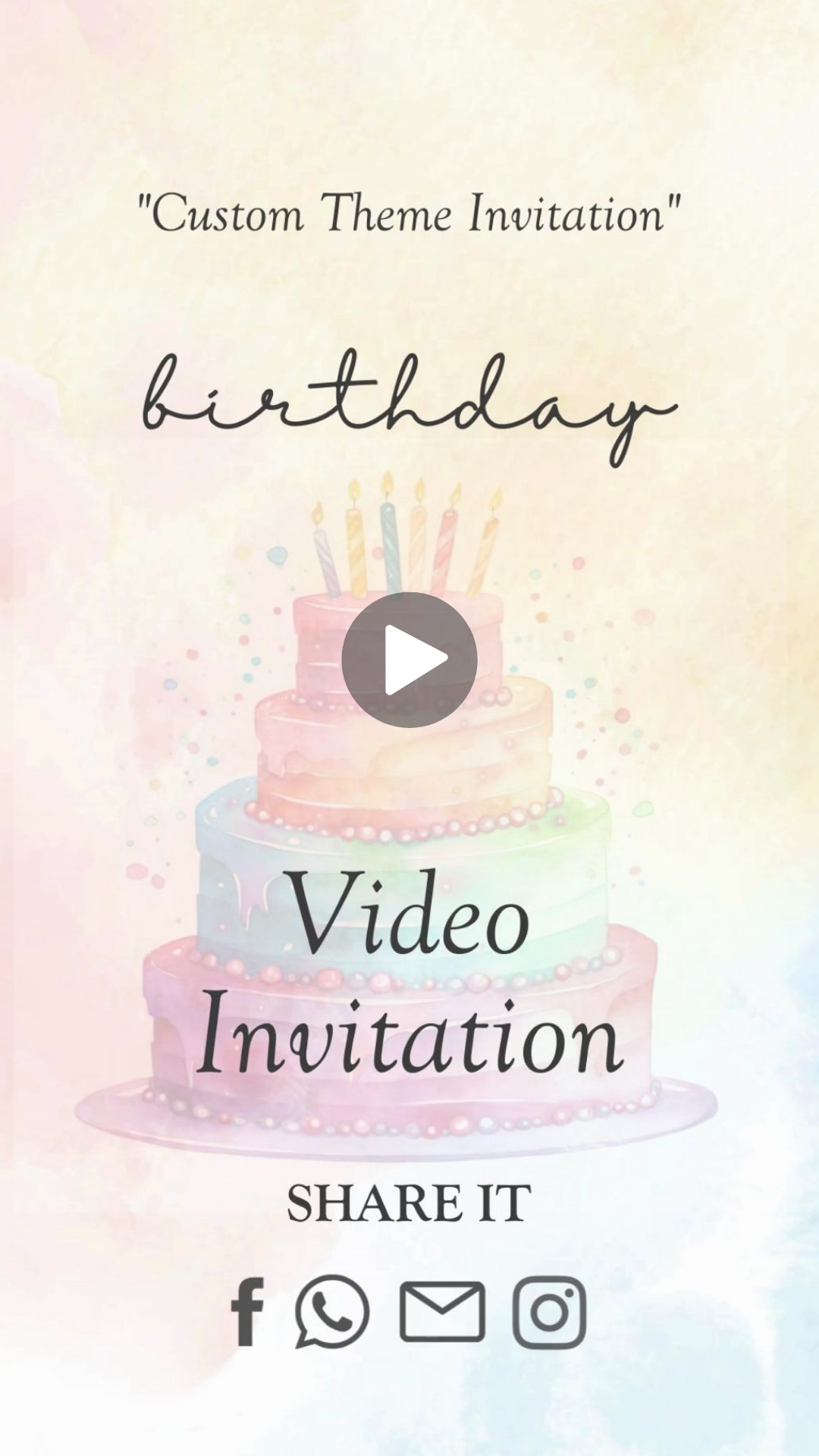 Custom Animated  Save the date + Video Invitation