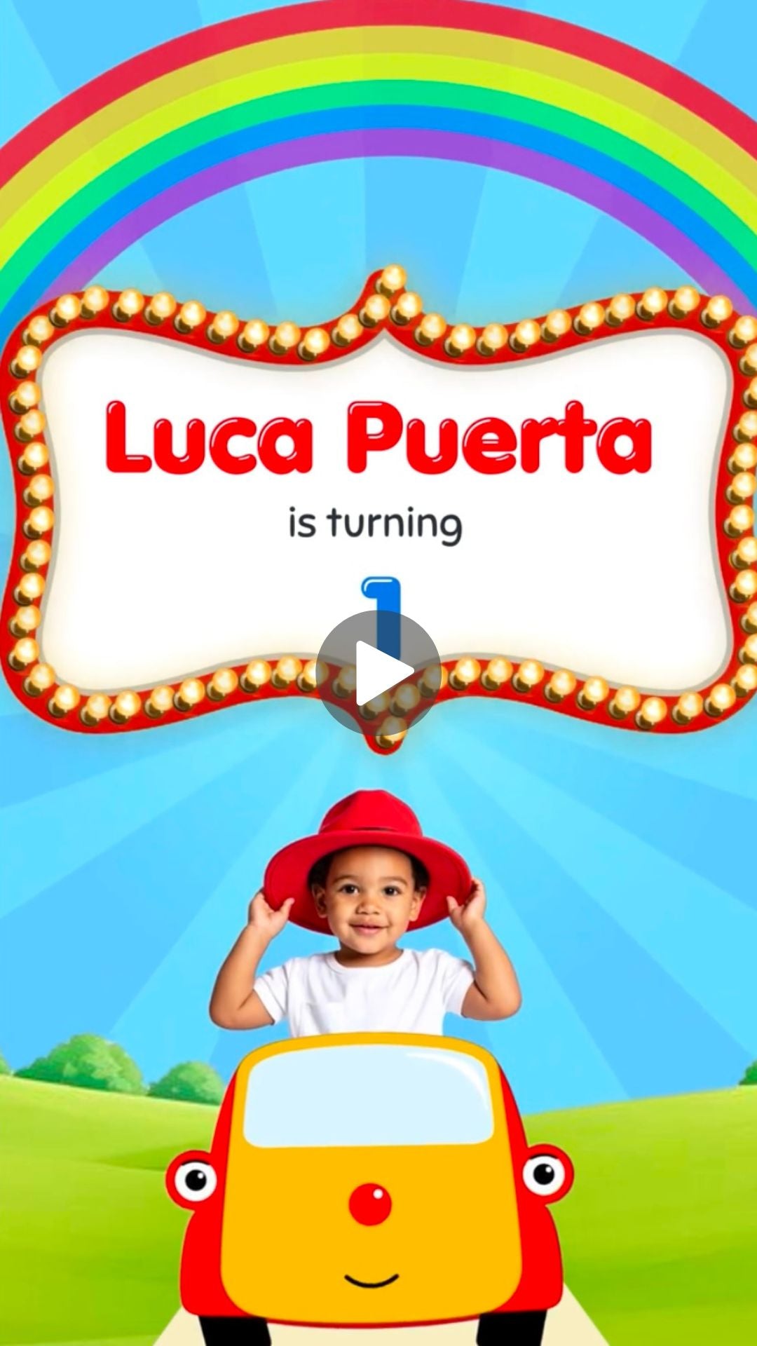 Baby Plim Plim Birthday Invitation -  Baby Plim Plim Birthday Video Invitation