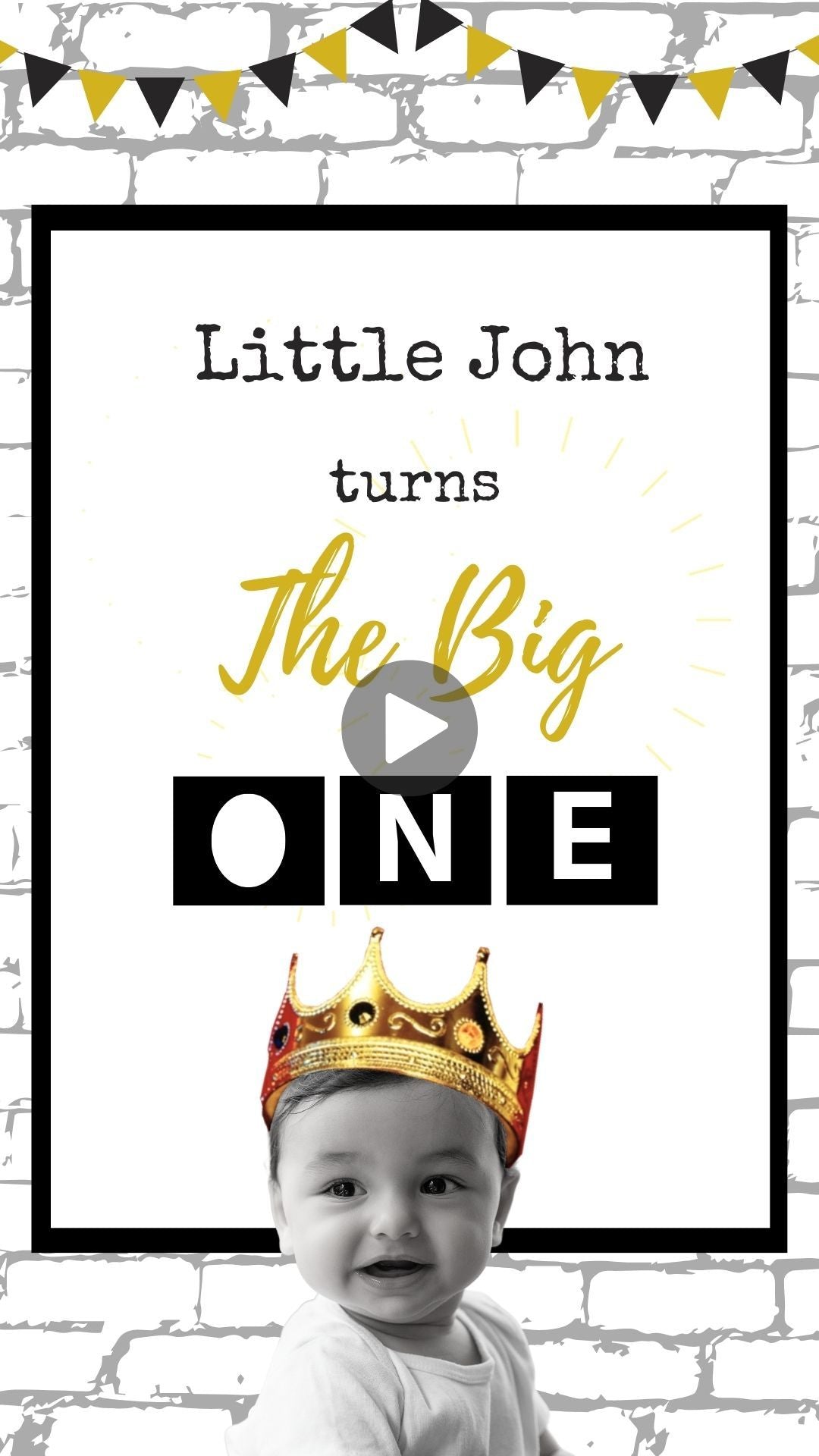 Biggie Smalls Birthday Video Invitation - The Big One Biggie Smalls Theme Invite