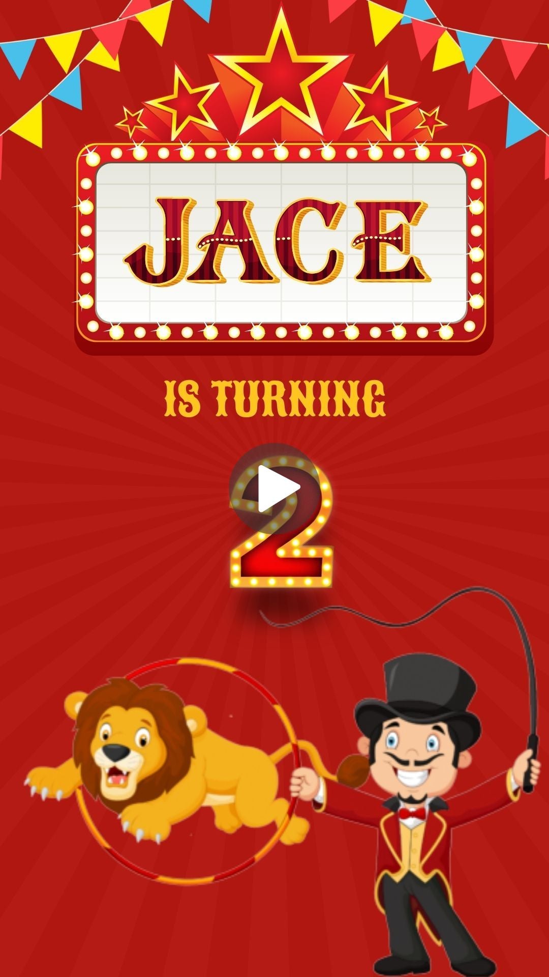 circus birthday invitations​