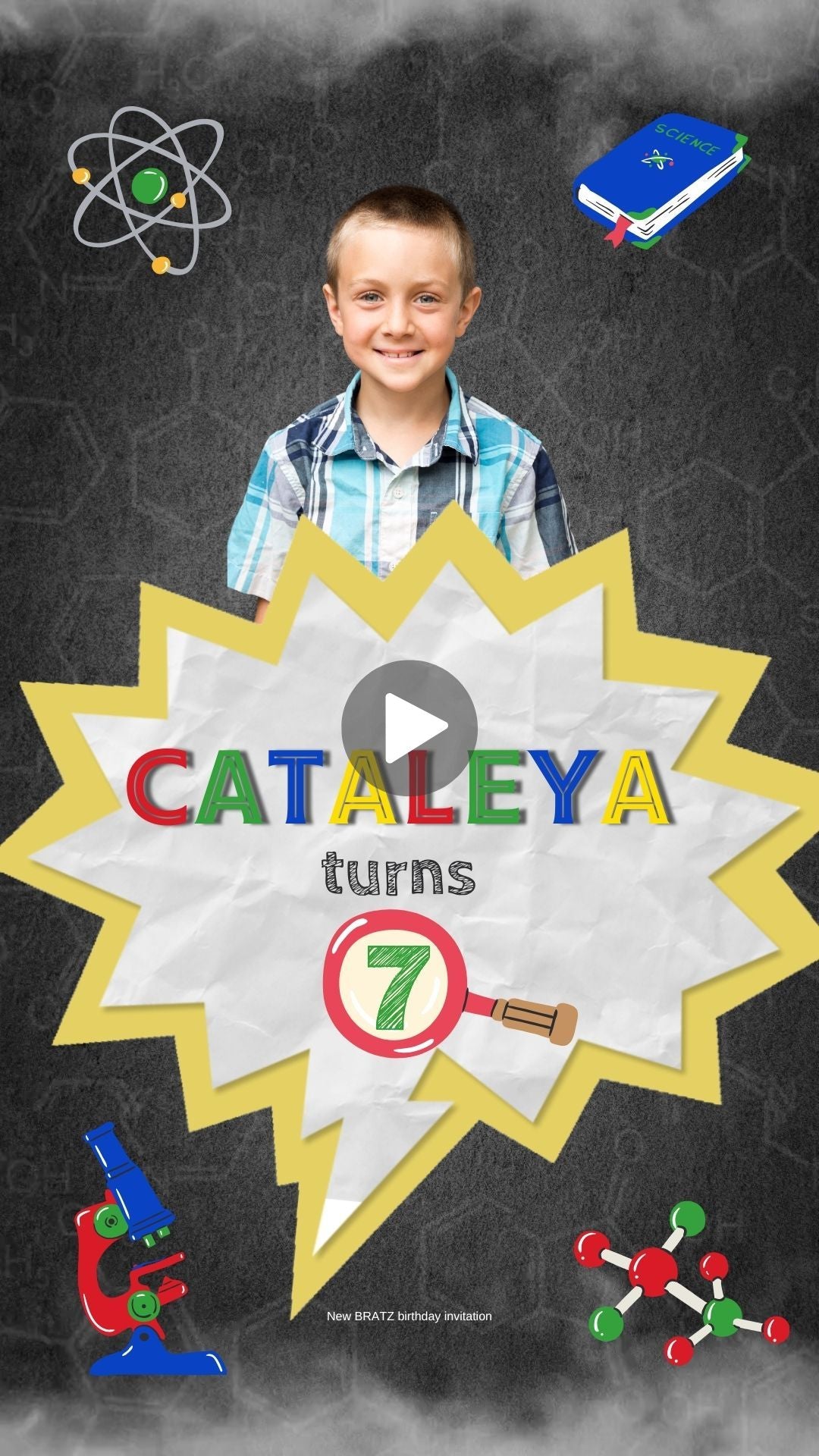 science birthday invitations​