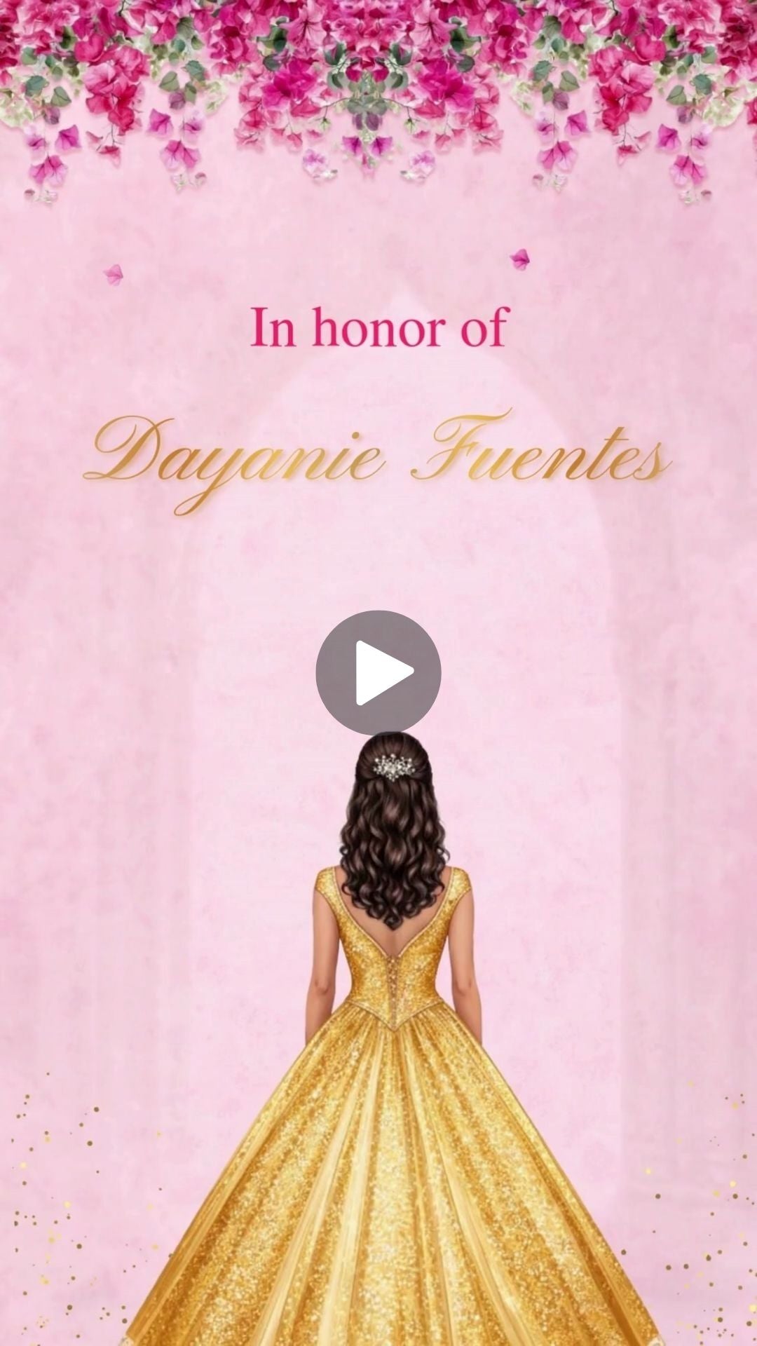 Hot Pink Floral and Butterfly Sweet 16 Video Invitation - Sweet 16 Butterfly &amp; Floral Design Party Invite | Canva Template | Instant Download