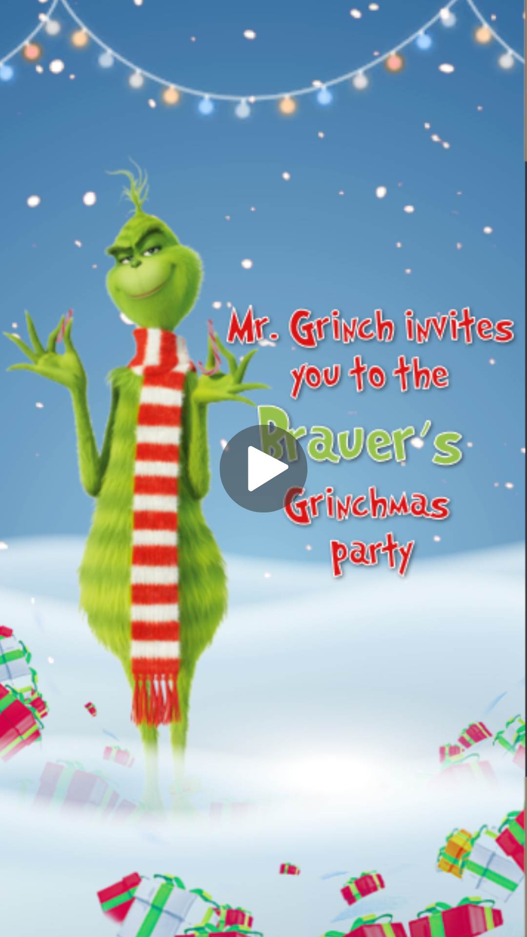 Grinchmas Party Invitation – Custom Holiday Celebration Invite for Christmas & Winter Events