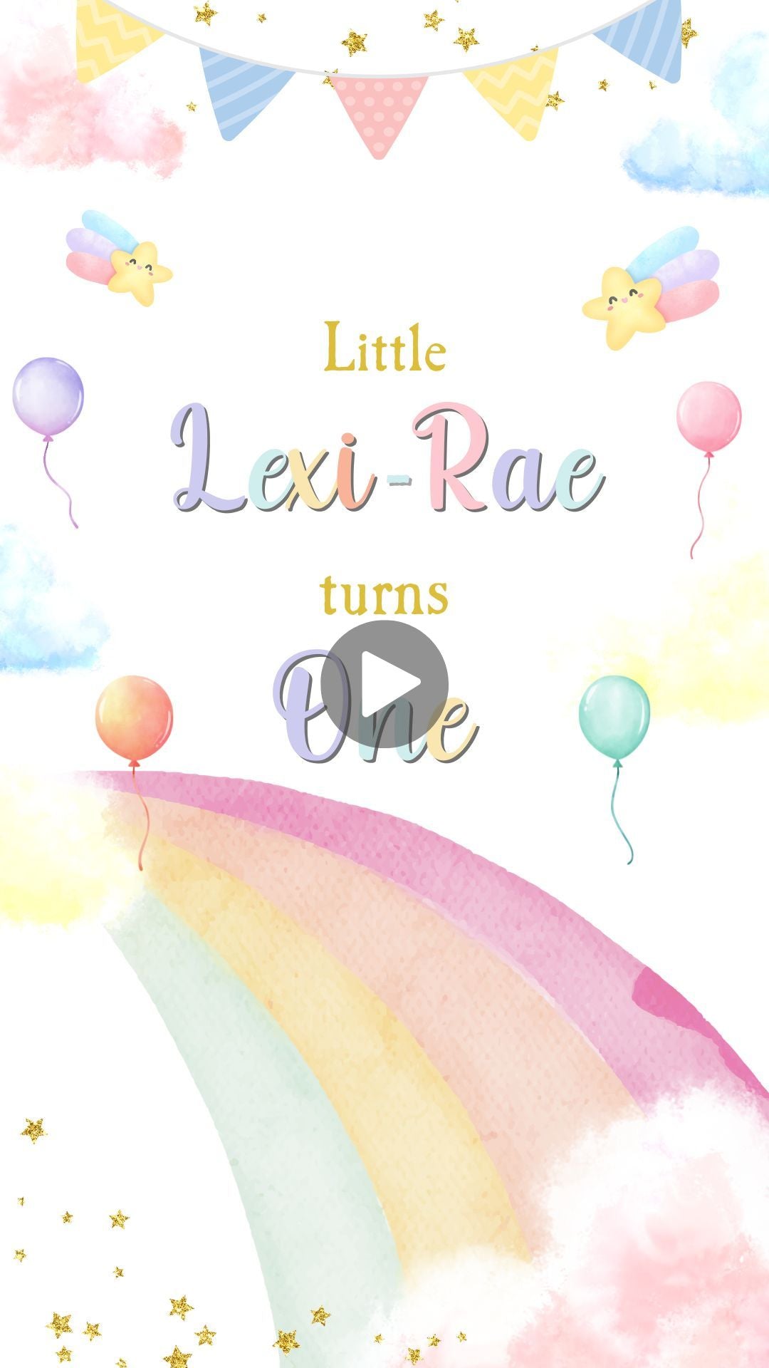 pastel rainbow birthday party​