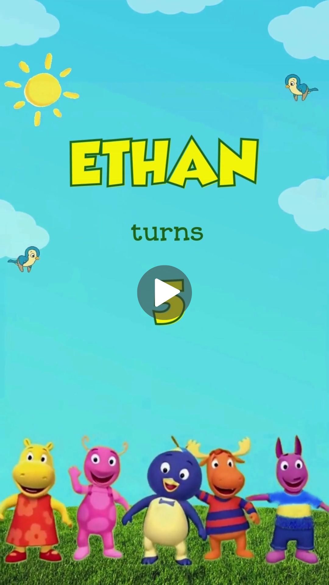 Backyardigans Birthday Animated Video Invitation | Canva Template | Instant Download