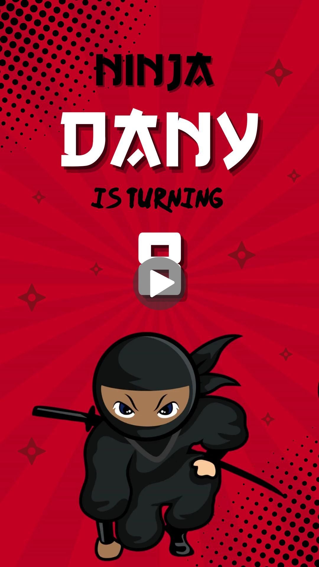 ninja birthday invitations​