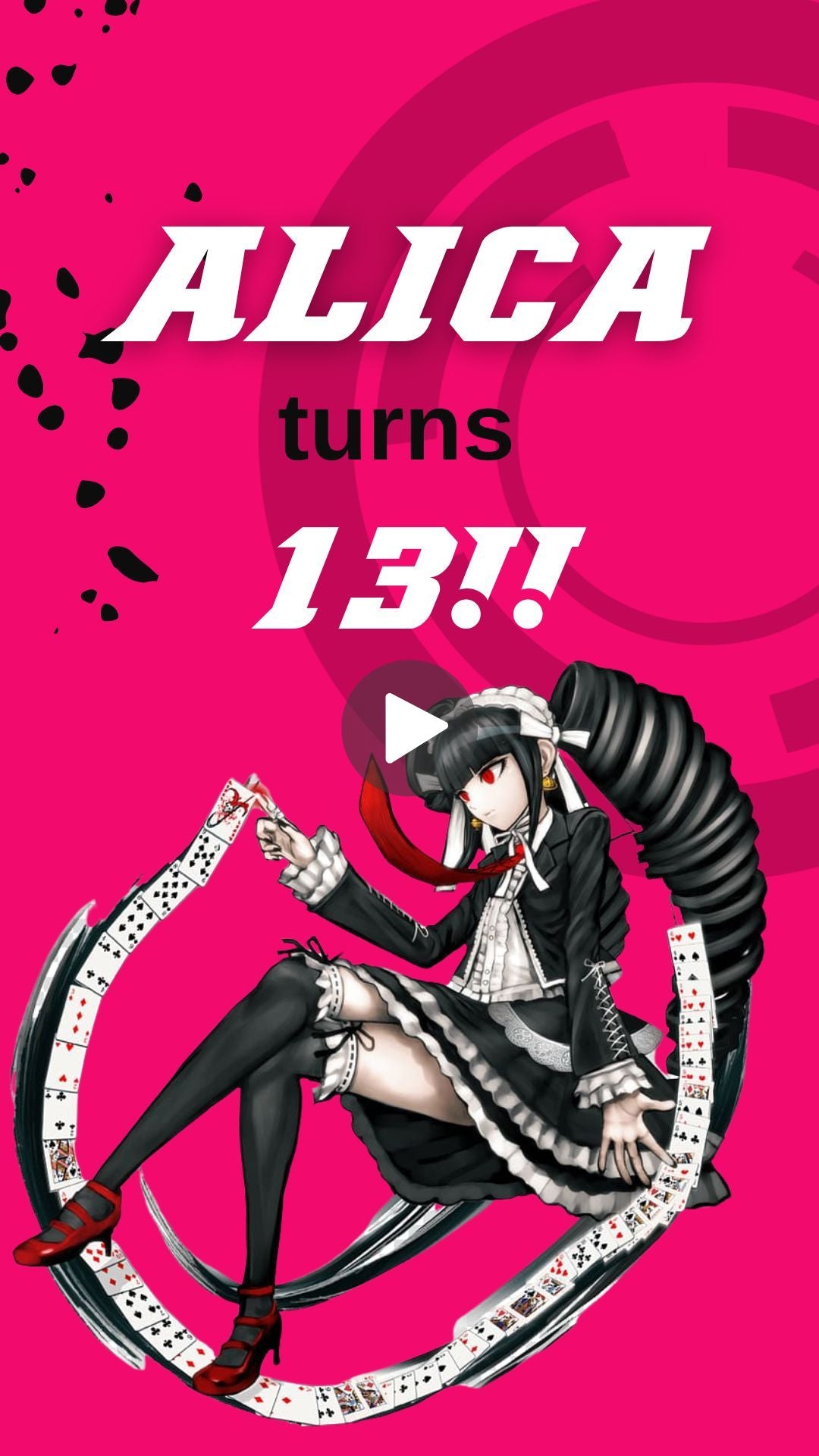 Danganronpa Birthday Video Invitation - Danganronpa Animated Theme Party Invite