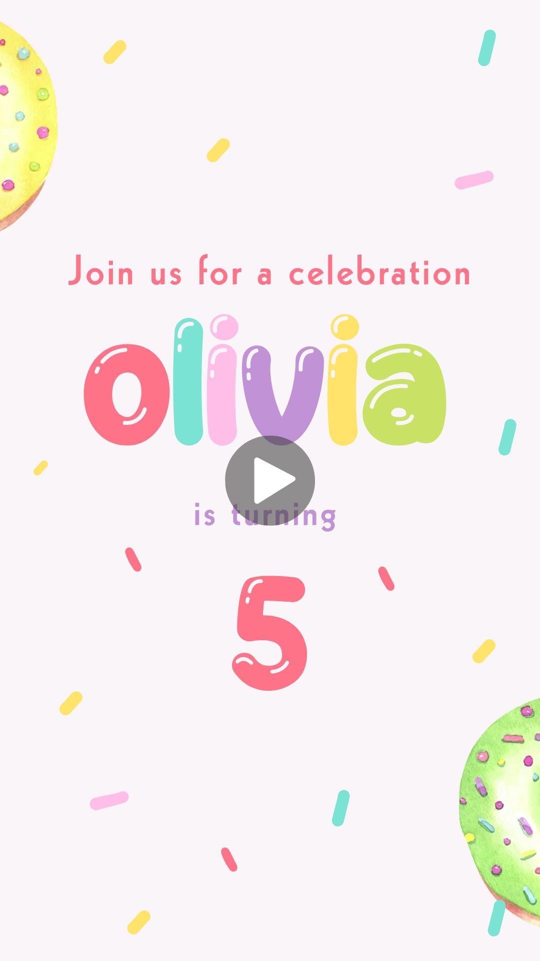 donut party invitations​