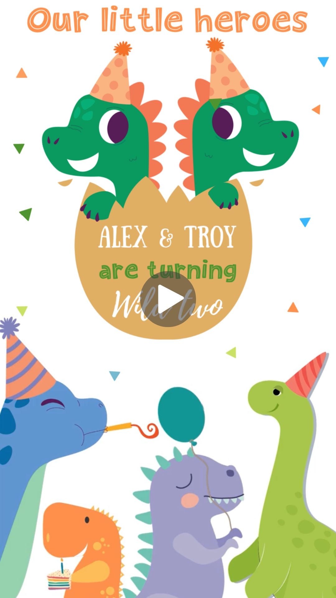 Boy Dinosaur Birthday Invitation - Dino-Mite Party Invite for Boys