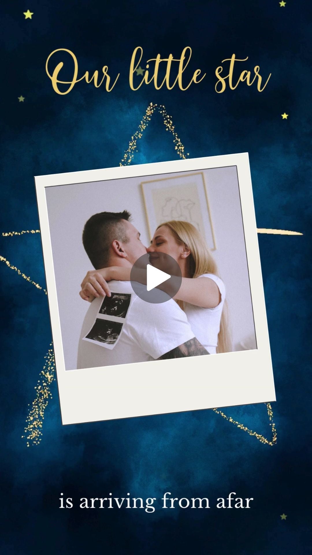 Little Star Baby Shower Video Invitation - Our Little Star Shower Theme Digital Invite | Canva Template | Instant Download