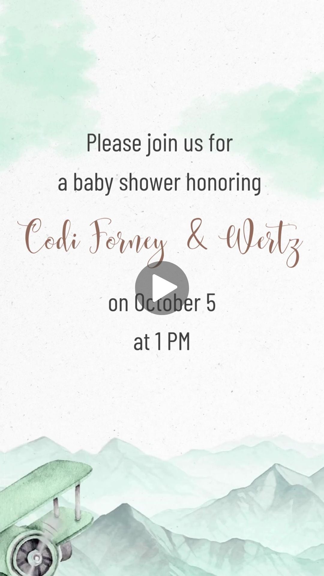 Travel-Themed Baby Shower - Adventure Awaits for Baby | Canva Template | Instant Download