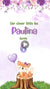 Invitación en vídeo de cumpleaños de Woodland Animals Purple - Invitación a fiesta temática floral de Woodland Purple