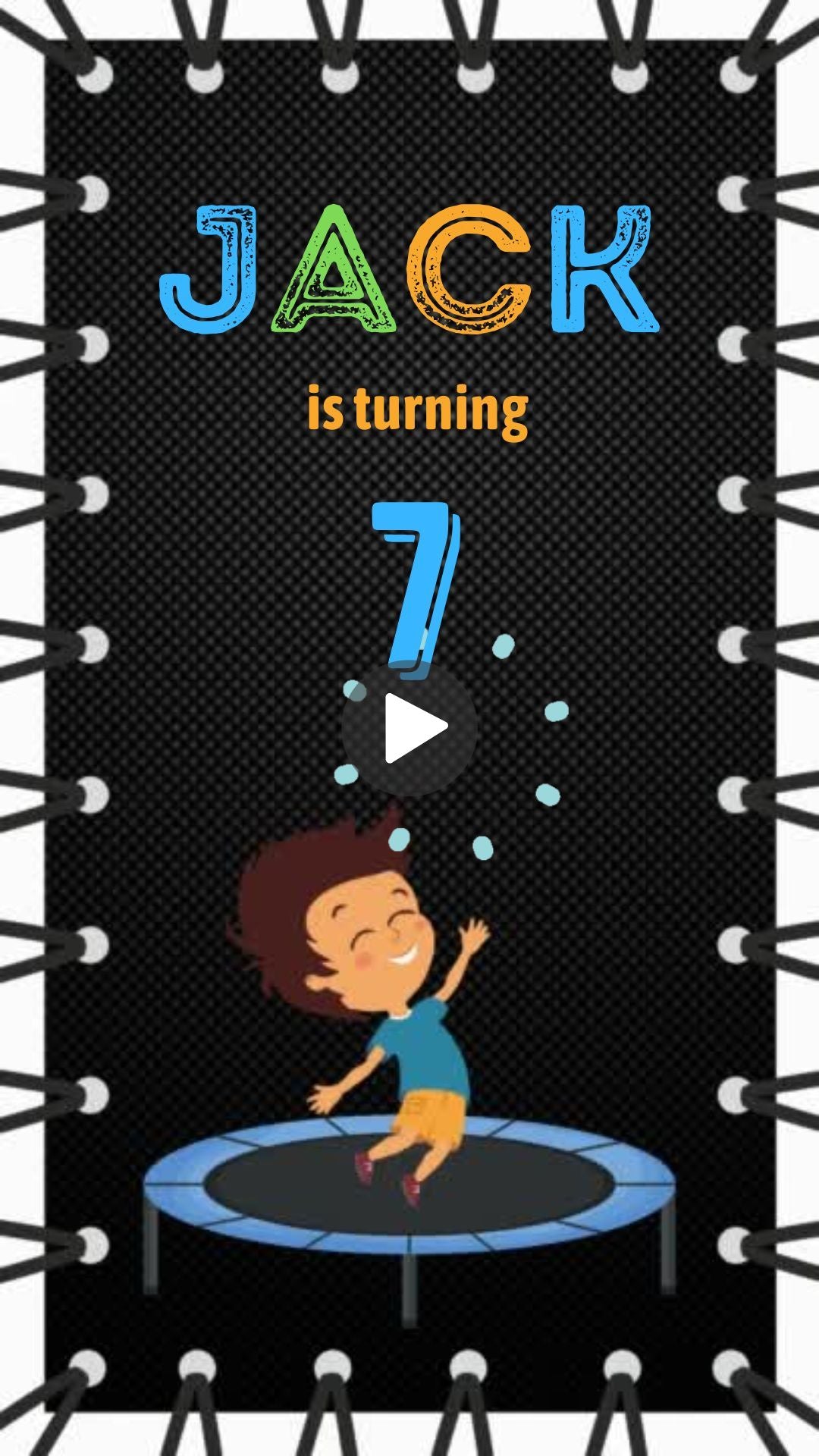 trampoline birthday invitation​