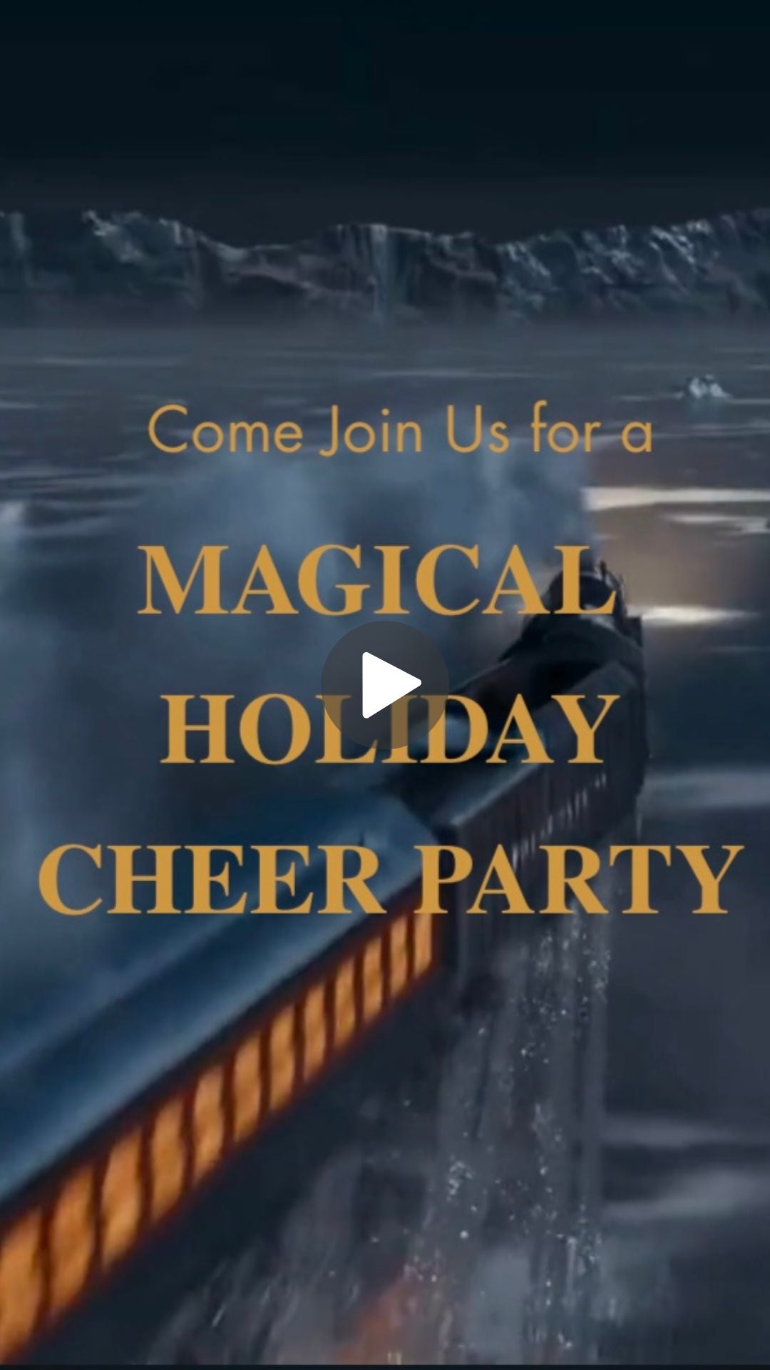 Polar Express Birthday Animated Video Invitation | Canva Template | Instant Download