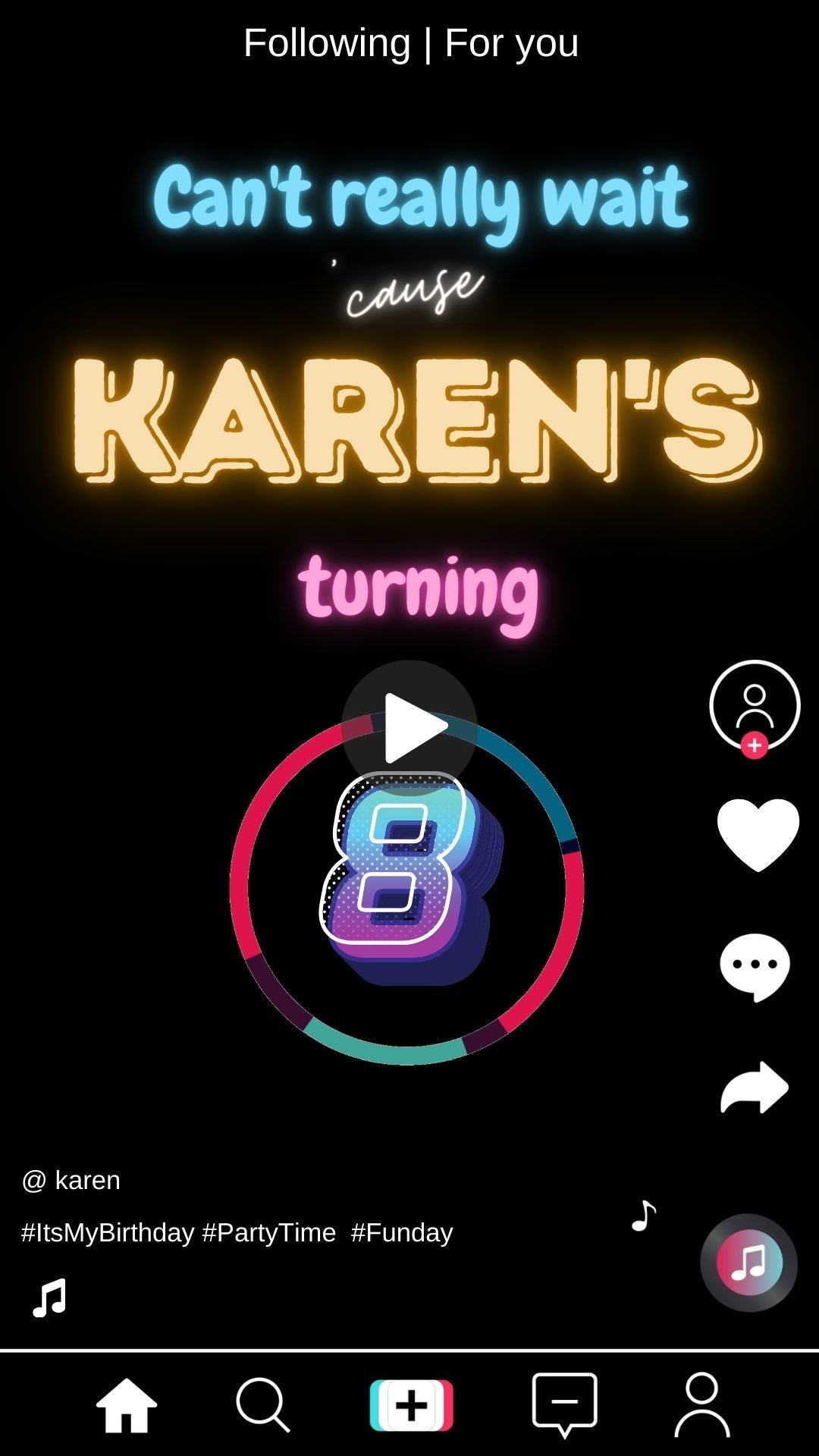 tiktok birthday invitation​