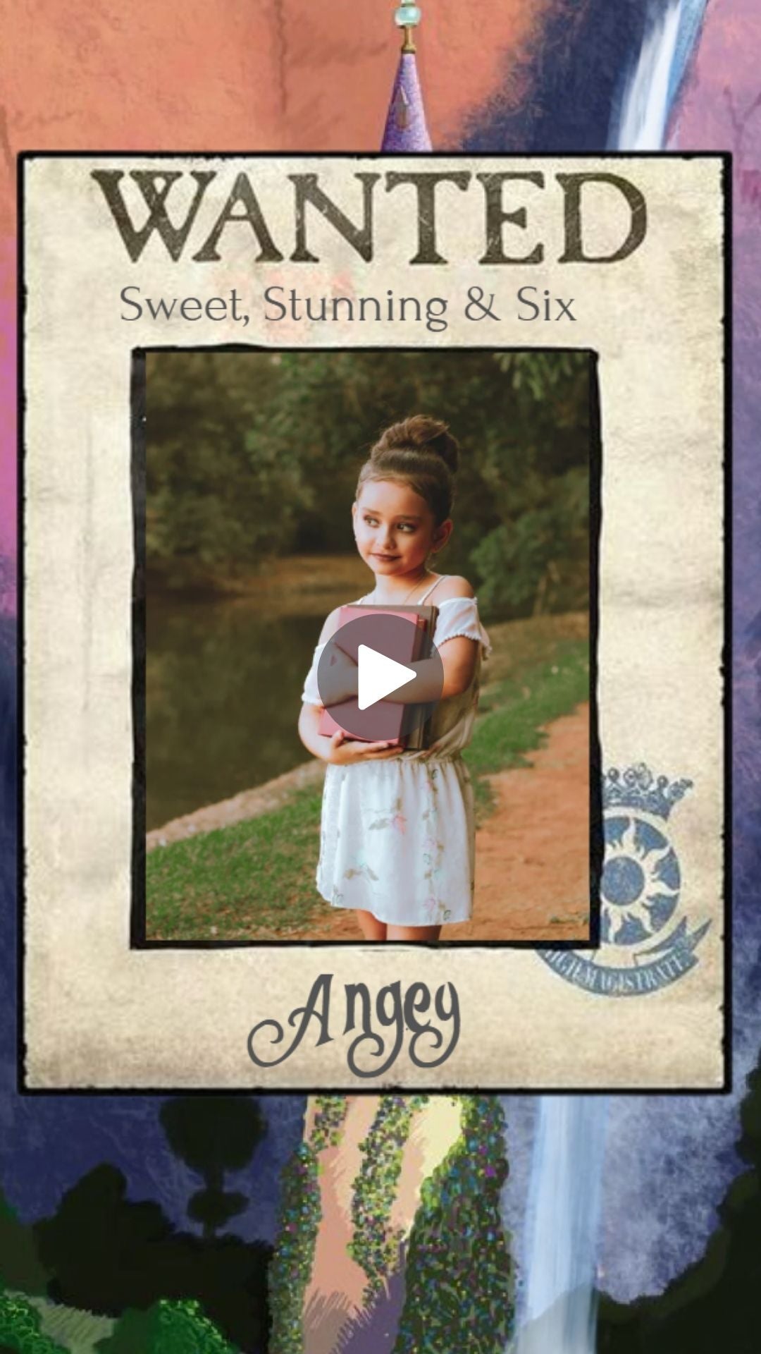 Tangled Birthday Video Invitation - Tangled Theme Birthday Party Digital Invite