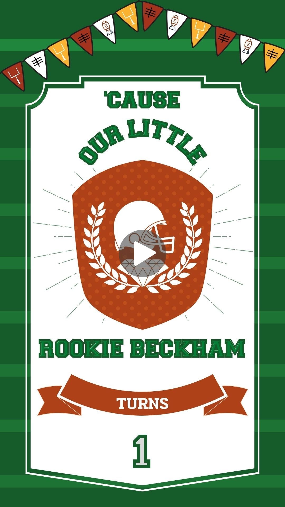 american football birthday party​