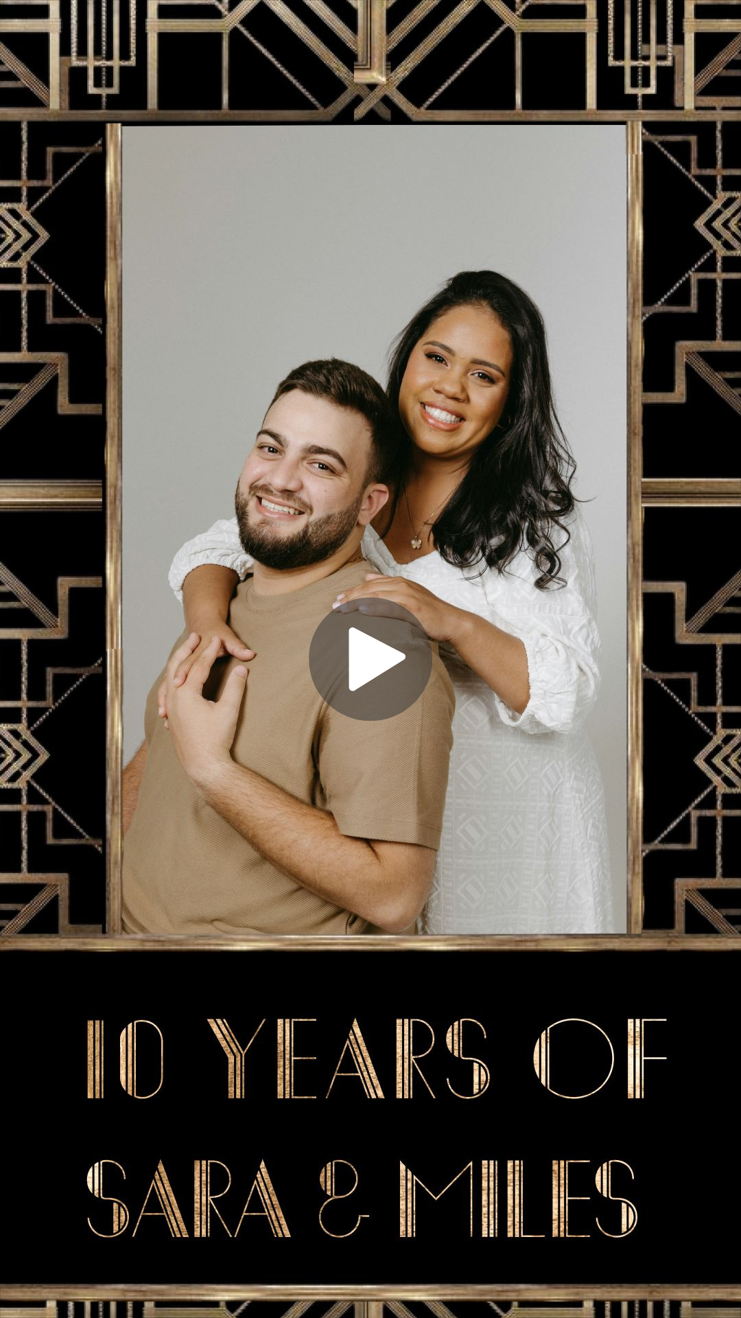 Great Gatsby Anniversary Video Invitation - Roaring Great Gatsby Anniversary Invite