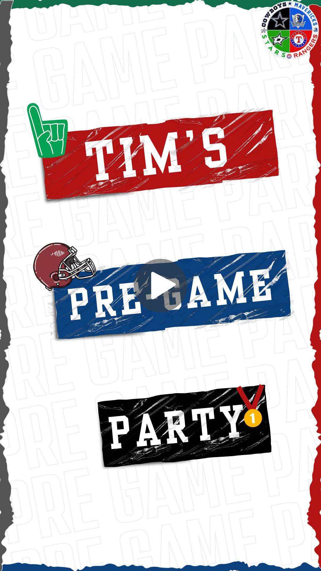 Pre-Game Party Game DayTime Invitation - Pre-Game Warm-Up Bash for Spo -  urnotinvited