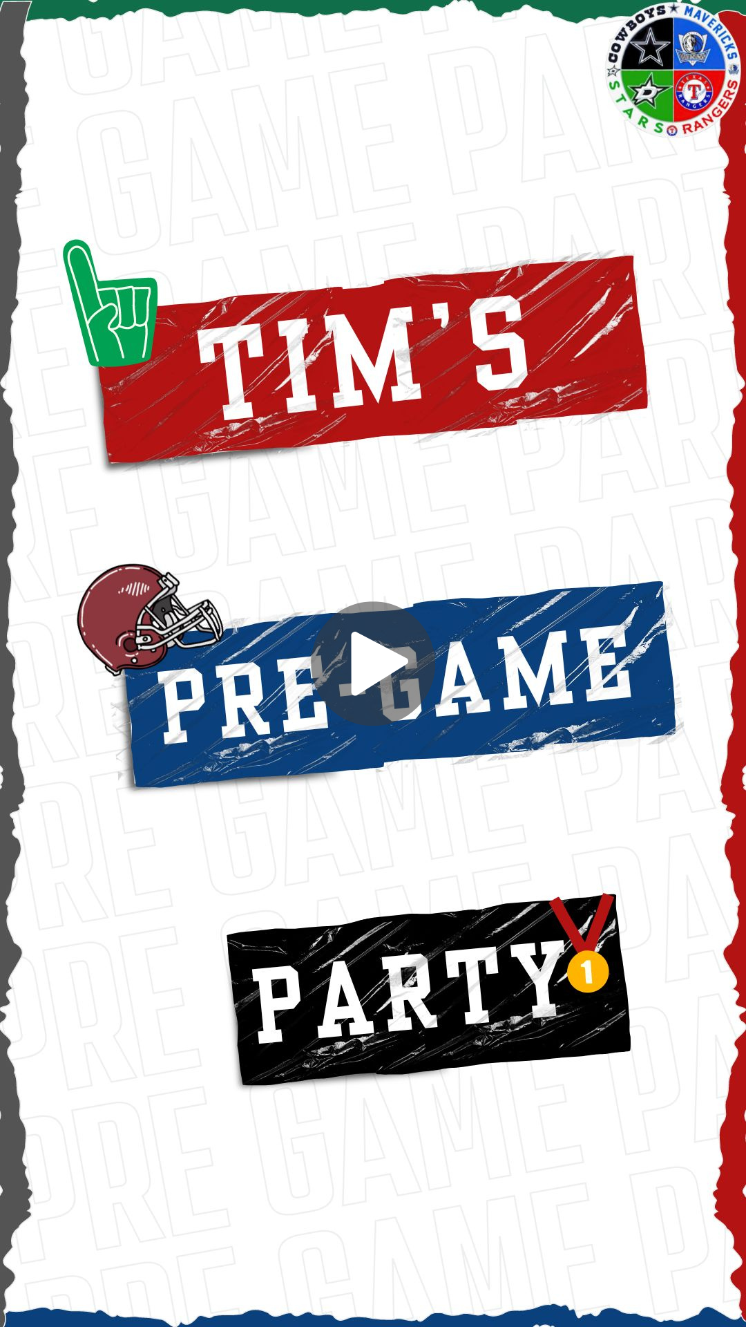 Pre-Game Party Game Day Invitation - Pre-Game Party Game Day Digital Invite  | Canva Template | Instant Download