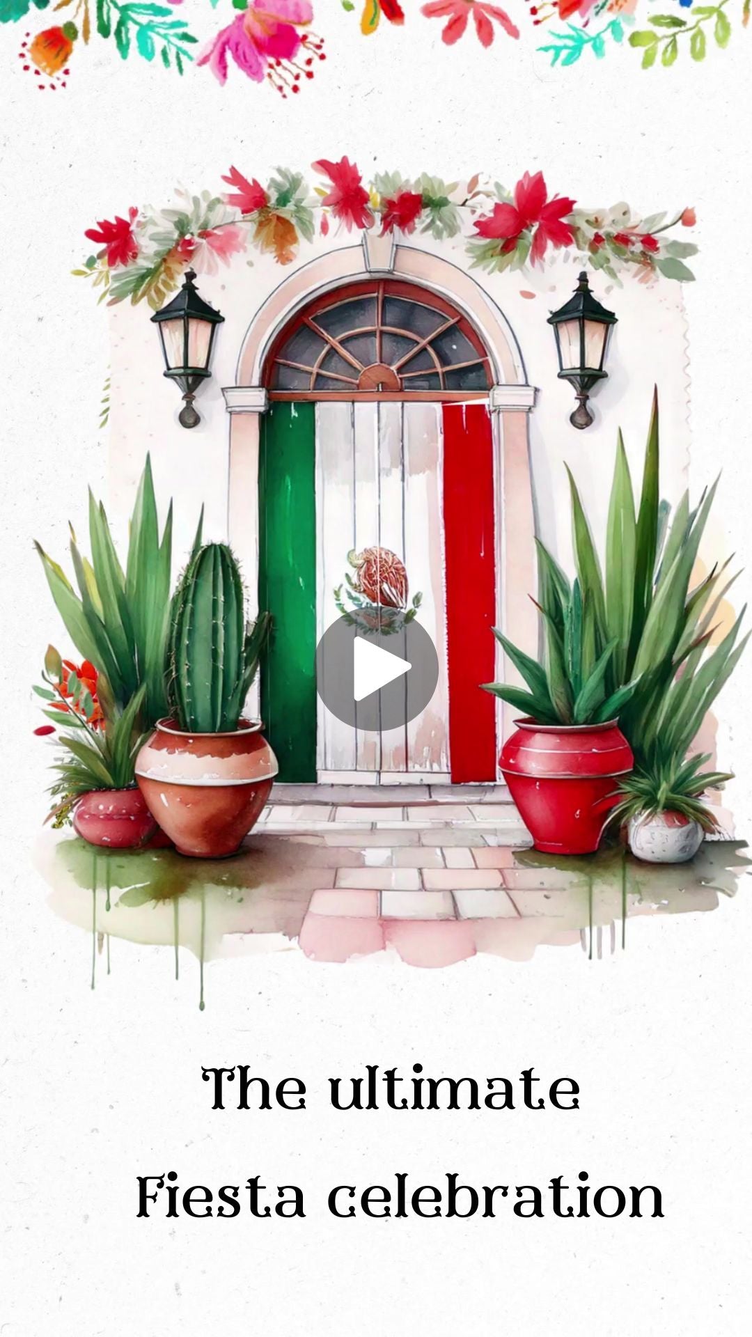 Mexican Birthday Video Invitation | Fiesta Theme Party Invite | Colorful Mexican Celebration Digital Invite | Canva Template | Instant Download