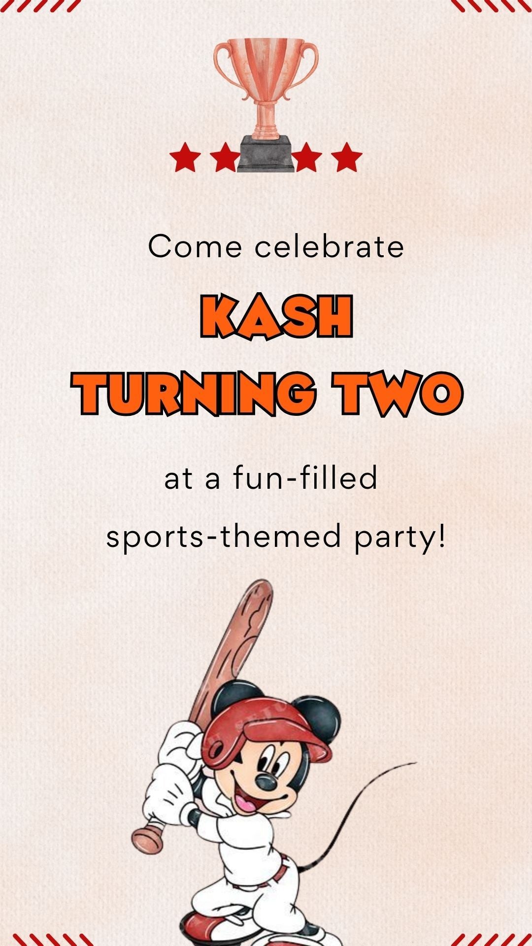 Mickey Mouse Sports Video Invitation | Mickey Birthday Sports All-Star Digital Invite (Canva) | Instant Download