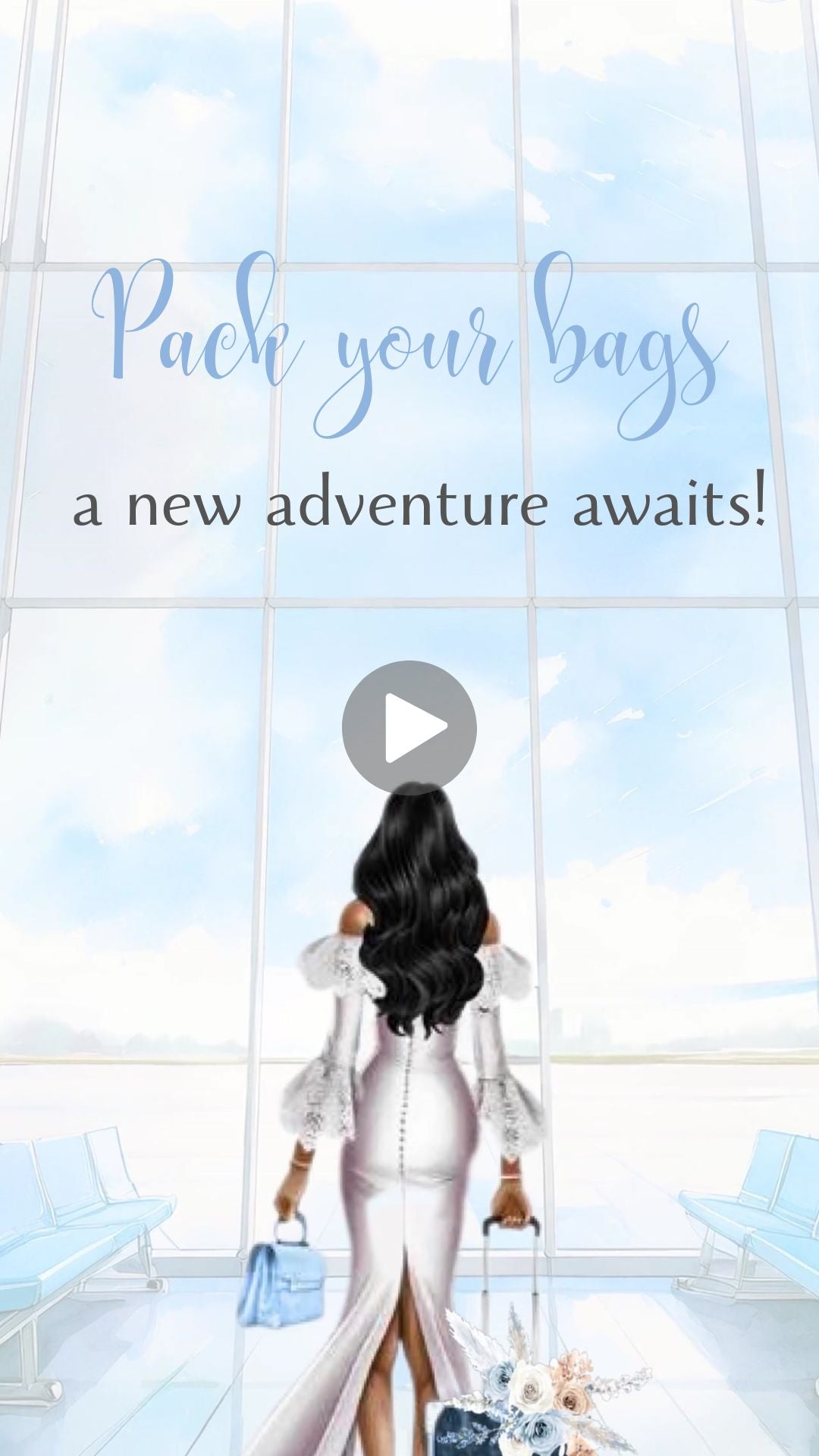 Miss to Mrs Travel bridal shower invite Transform Your Bridal Shower into a Passport to Love with Custom Video Invitations | Canva template |digital invite