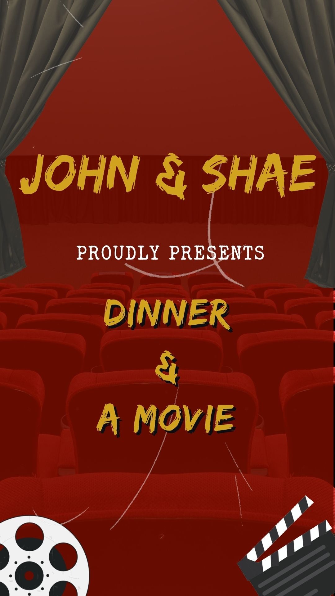 Movie Trailer Anniversary Video Invitation - Movie Trailer Anniversary Red Theme Invite