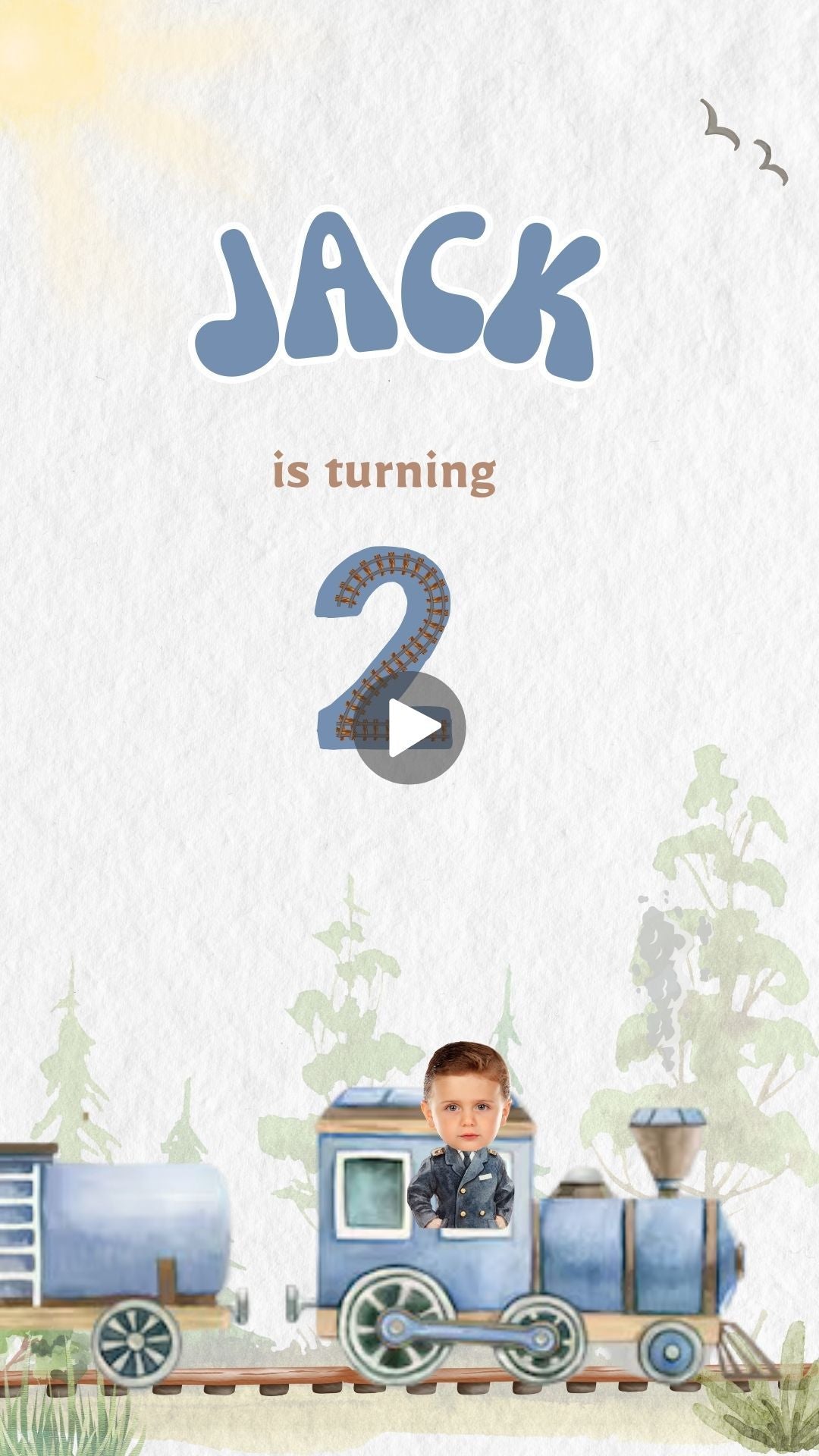 train birthday invitations