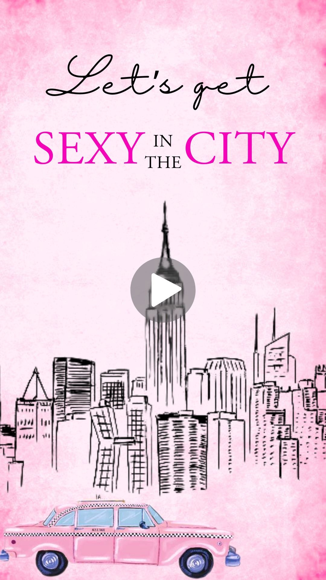 Sex and the City Birthday Animated Video Invitation | Canva Template | Instant Download