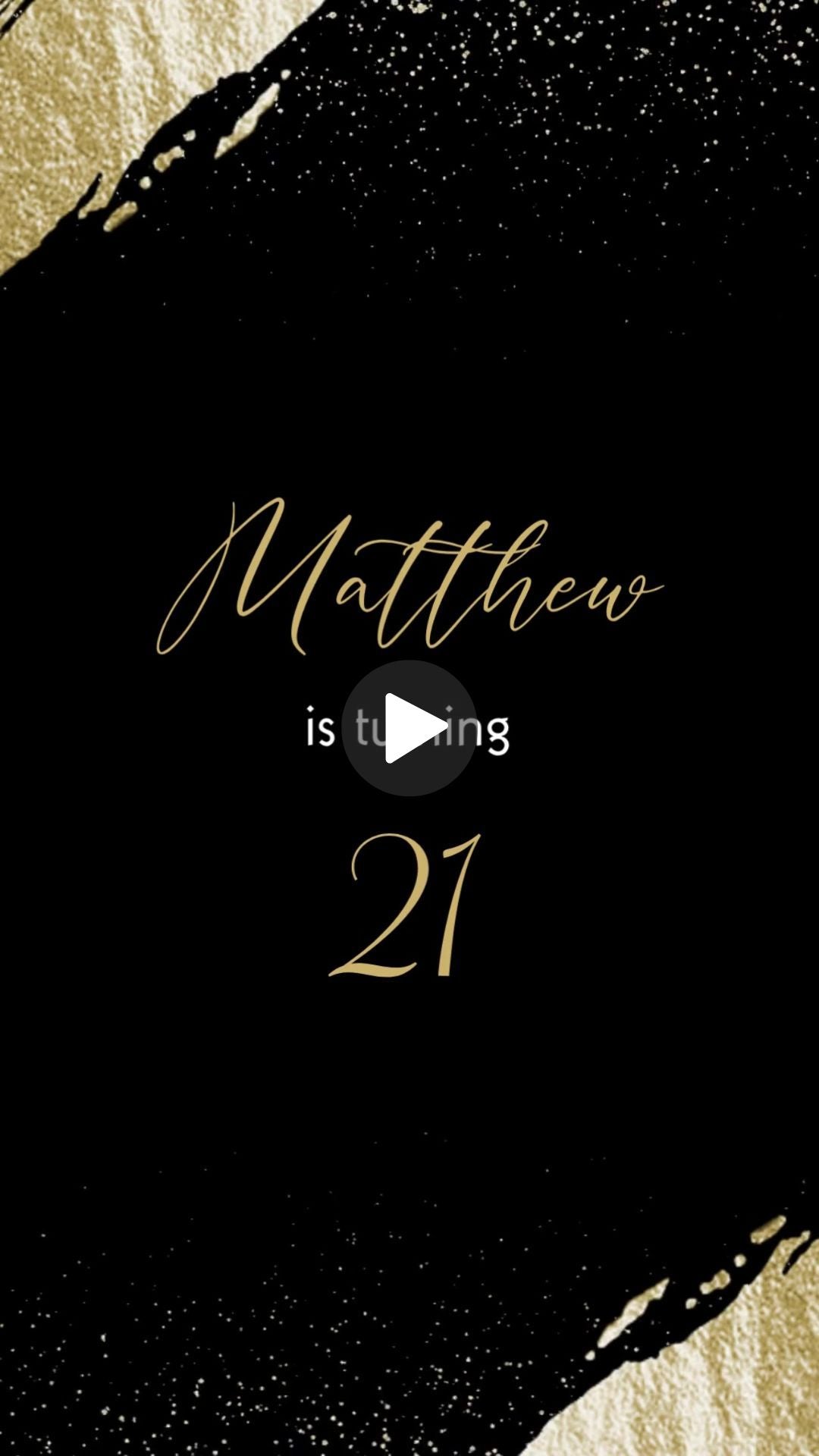 21st black and gold birthday invite  - 21st black and gold birthday invite | Canva Template | Instant Download