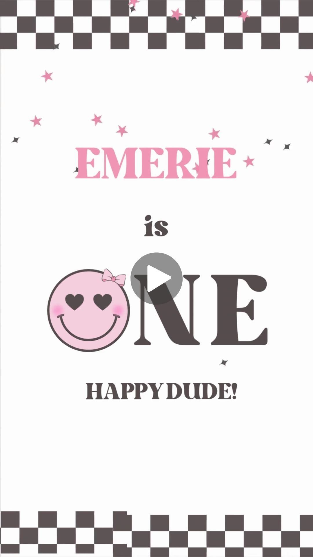 One Happy Dude Birthday Animated Video Invitation | Canva Template | Instant Download