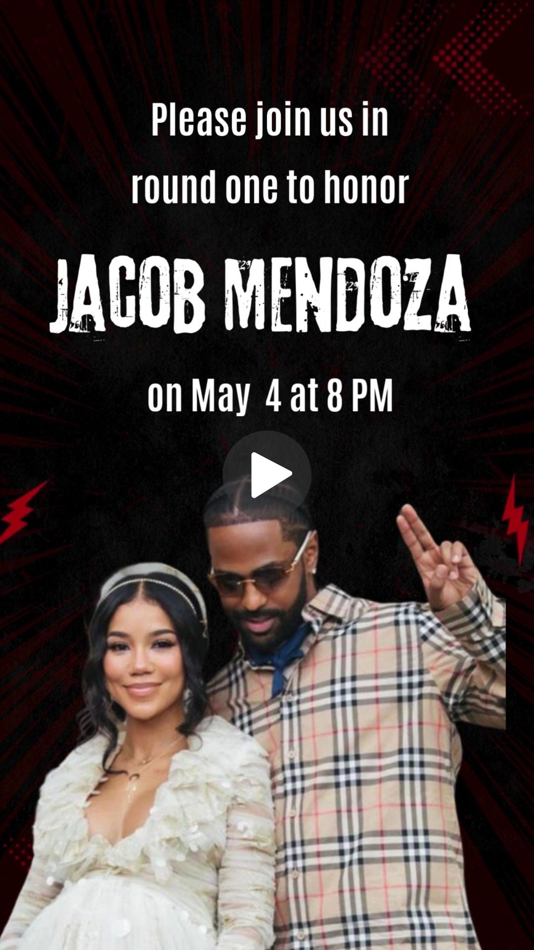 Boxing Baby Shower red Video Invitation - Boxing Baby Little Champ Theme Invite | Canva Template | Instant Download