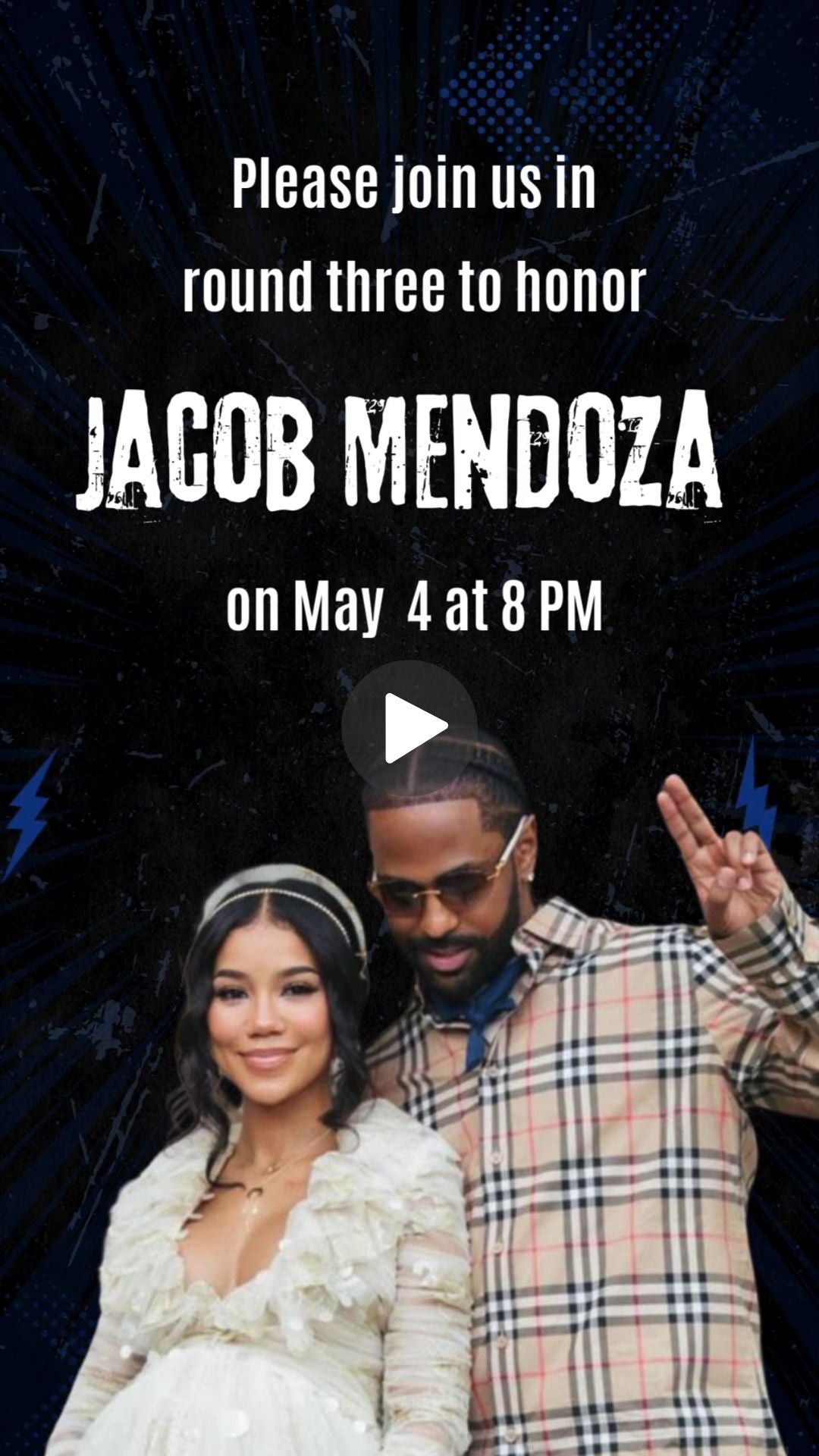 Boxing Baby Shower Blue Video Invitation - Boxing Baby Little Champ Theme Invite | Canva Template | Instant Download