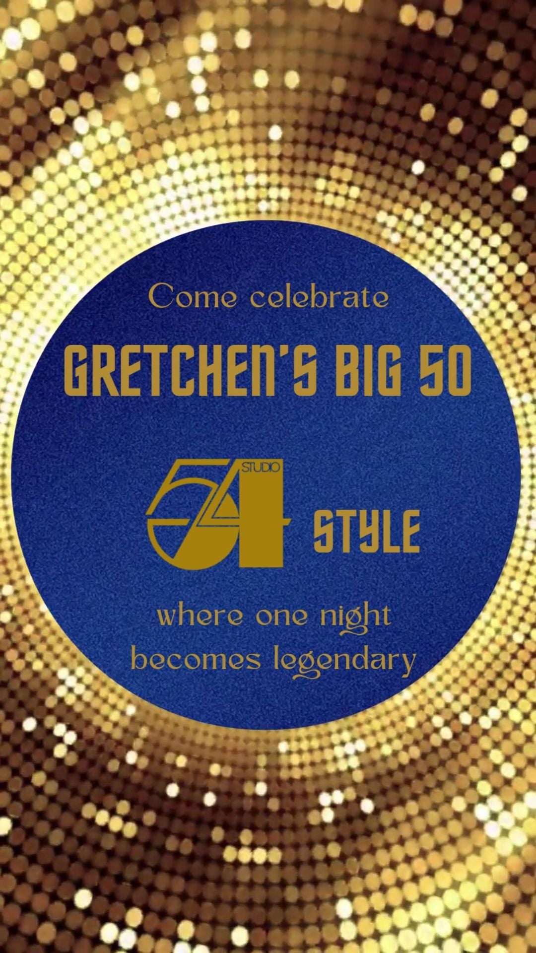 Disco Ball blue Birthday Animated Video Invitation | Canva Template | Instant Download