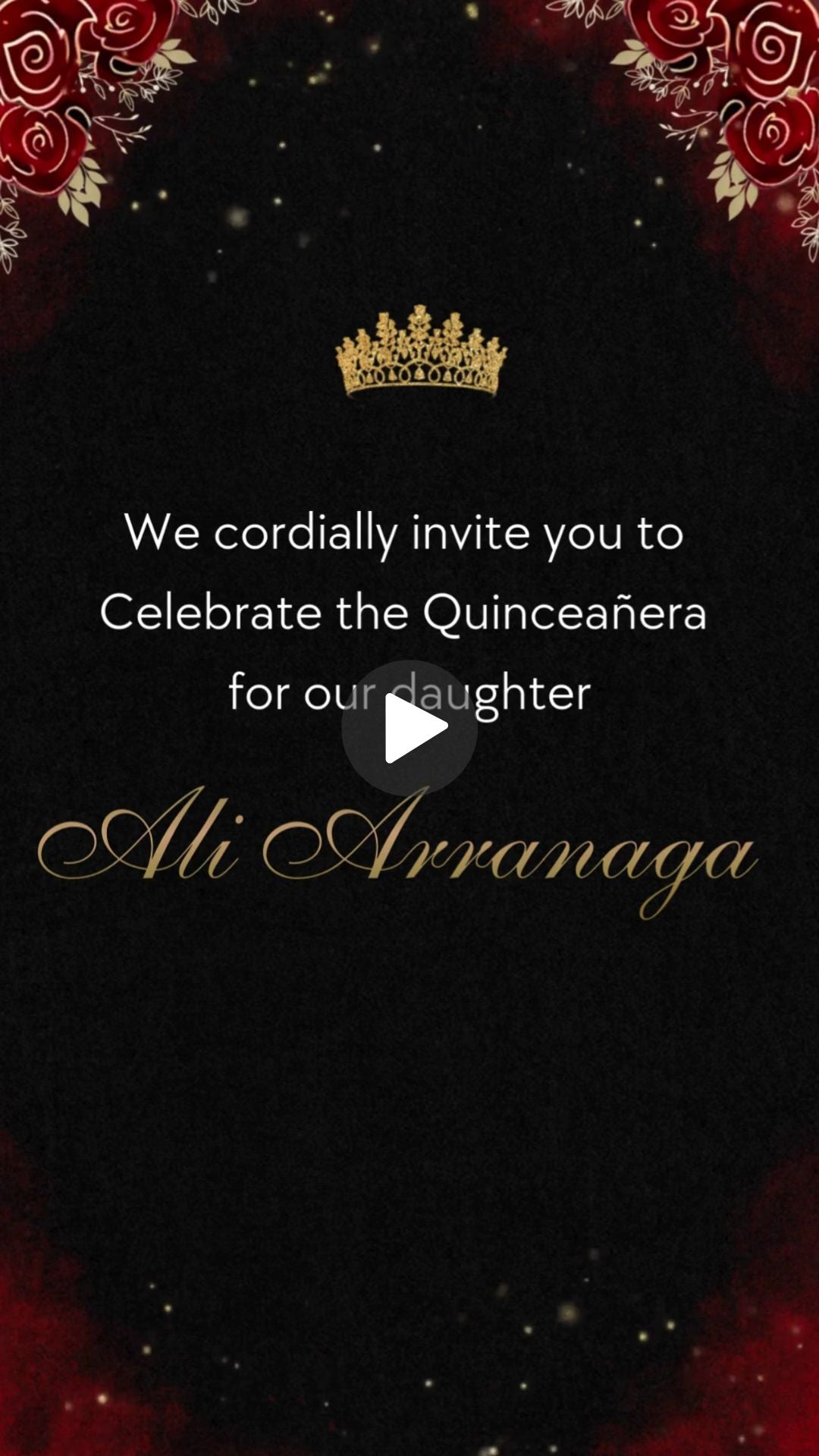 Western glam Cowgirl Quinceañera Animated Video Invitation | Canva Template | Instant Download