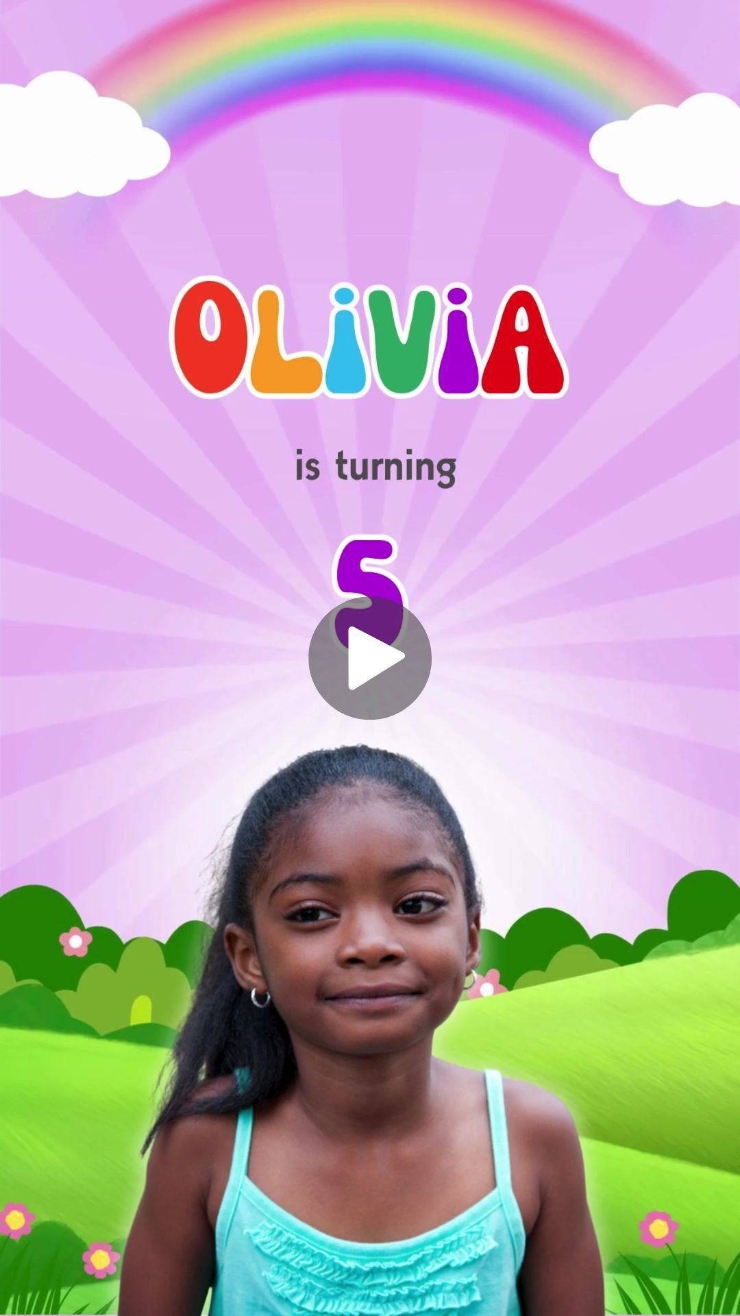 Gracie’s Corner girl Birthday Video Invitation - Gracie’s Corner Theme Birthday Party Invite  | Canva Template | Instant Download