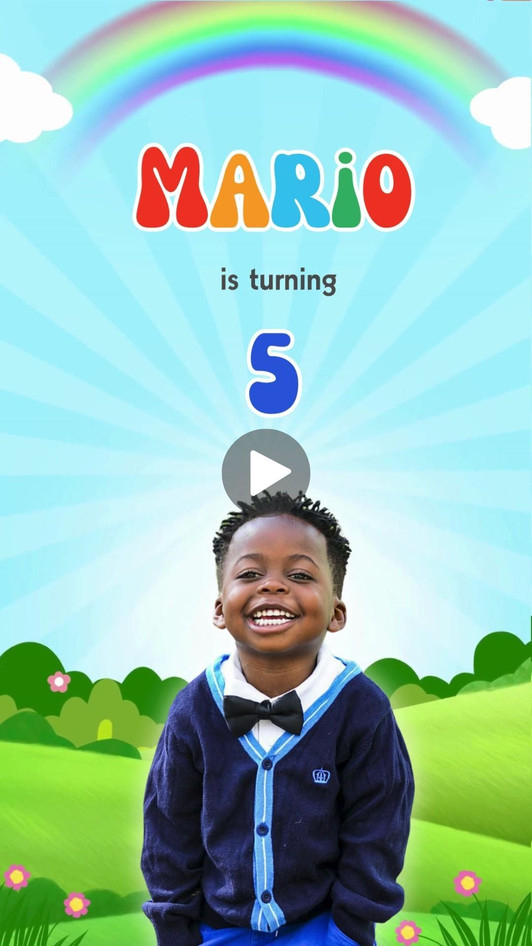 Gracie’s Corner Boy Birthday Video Invitation - Gracie’s Corner Theme Birthday Party Invite | Canva Template | Instant Download