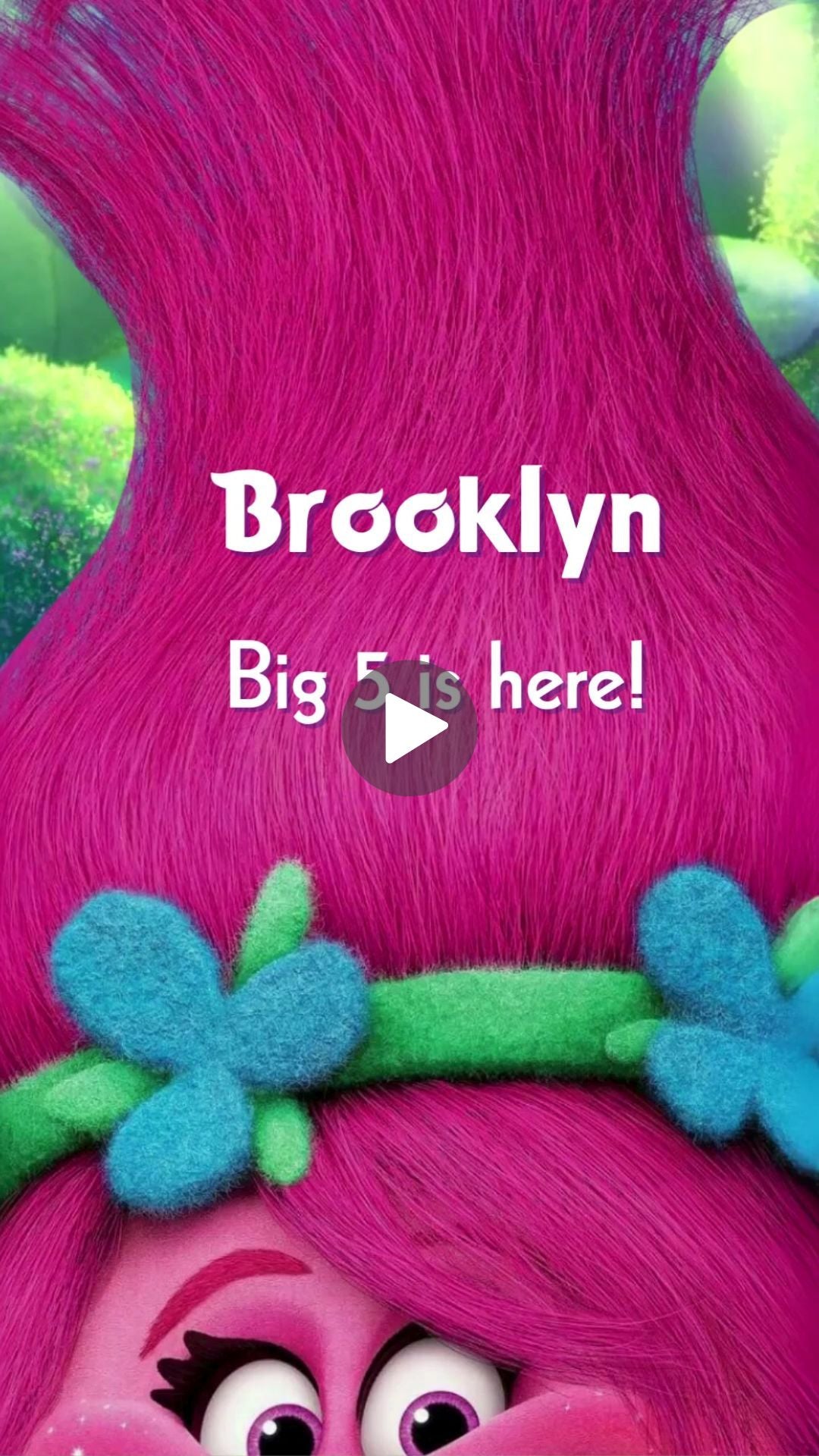 Trolls Birthday Video Invitation - Trolls Celebration Theme Party Invite | Canva Template | Instant Download