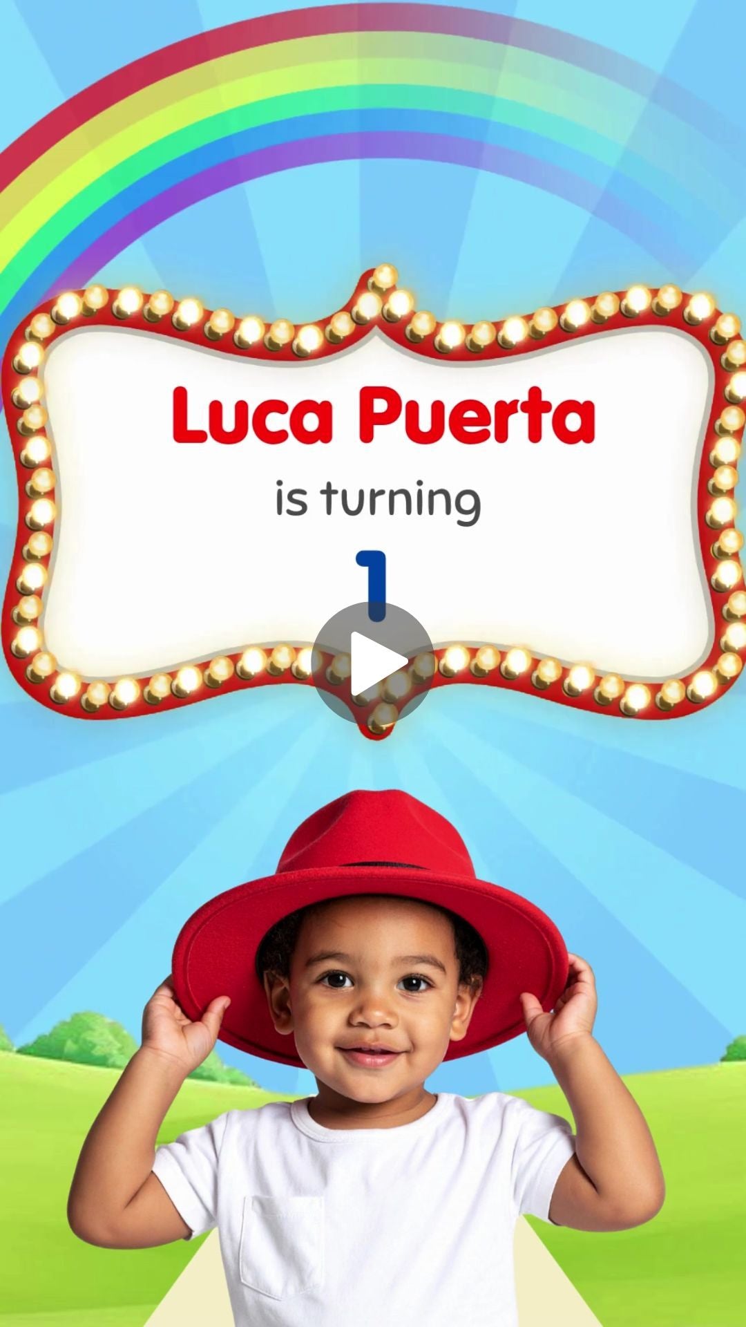 Baby Plim Plim Birthday Invitation | Animated Canva Video Template | Instant Download