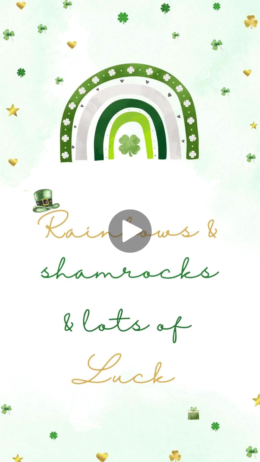 St Patrick's Day Birthday Video Invitation - St Patrick's Day Theme Digital Party Invite