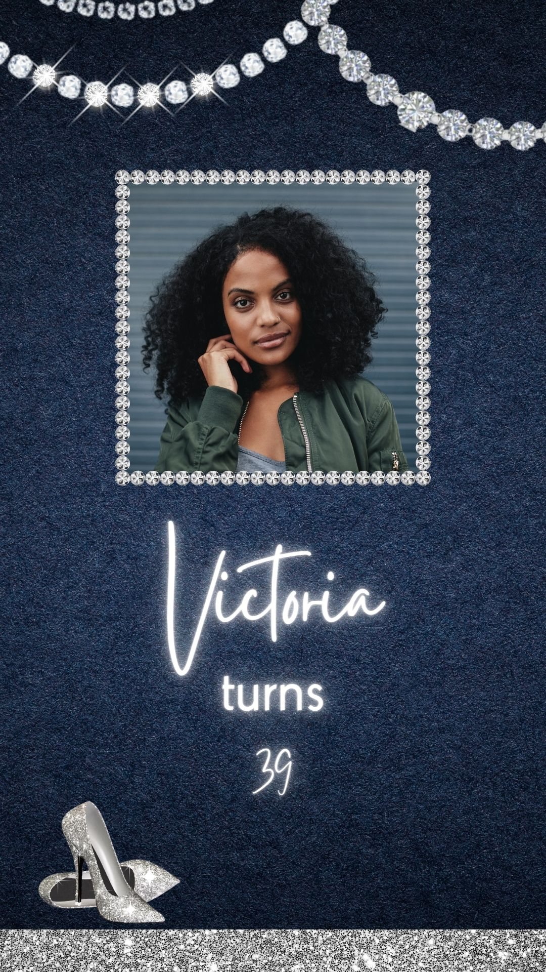 Denim, Diamond &amp; Pearl Birthday Video Invitation - Denim, Diamond &amp; Pearl Theme Party Invite