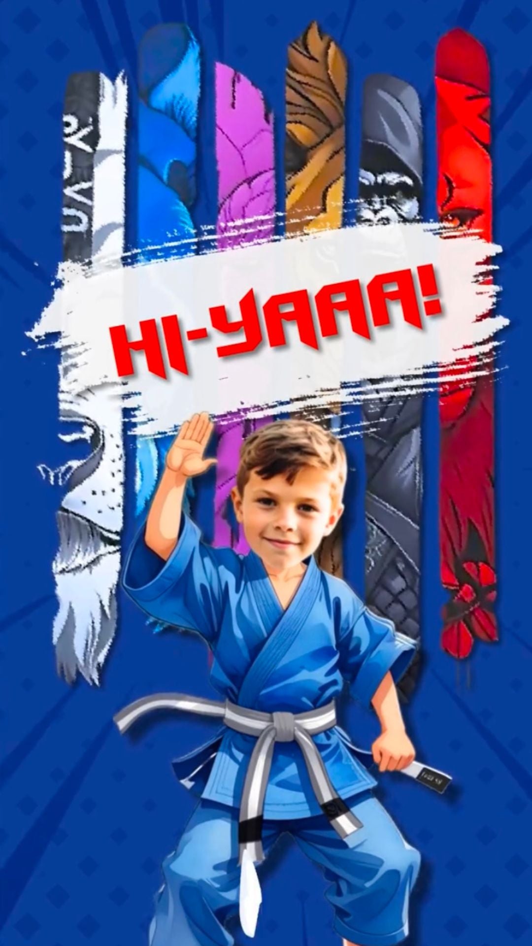 Jiu-Jitsu Boy Birthday Party Invite - Jiu-Jitsu Kids Birthday Digital Invitation