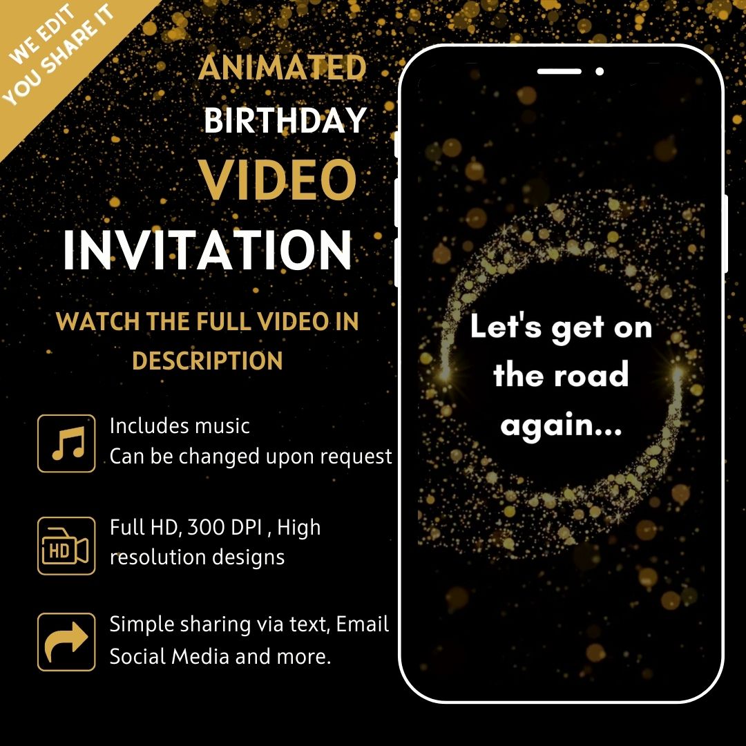 Trucker Birthday Video Invitation - Trucker Birthday Party Theme Invite