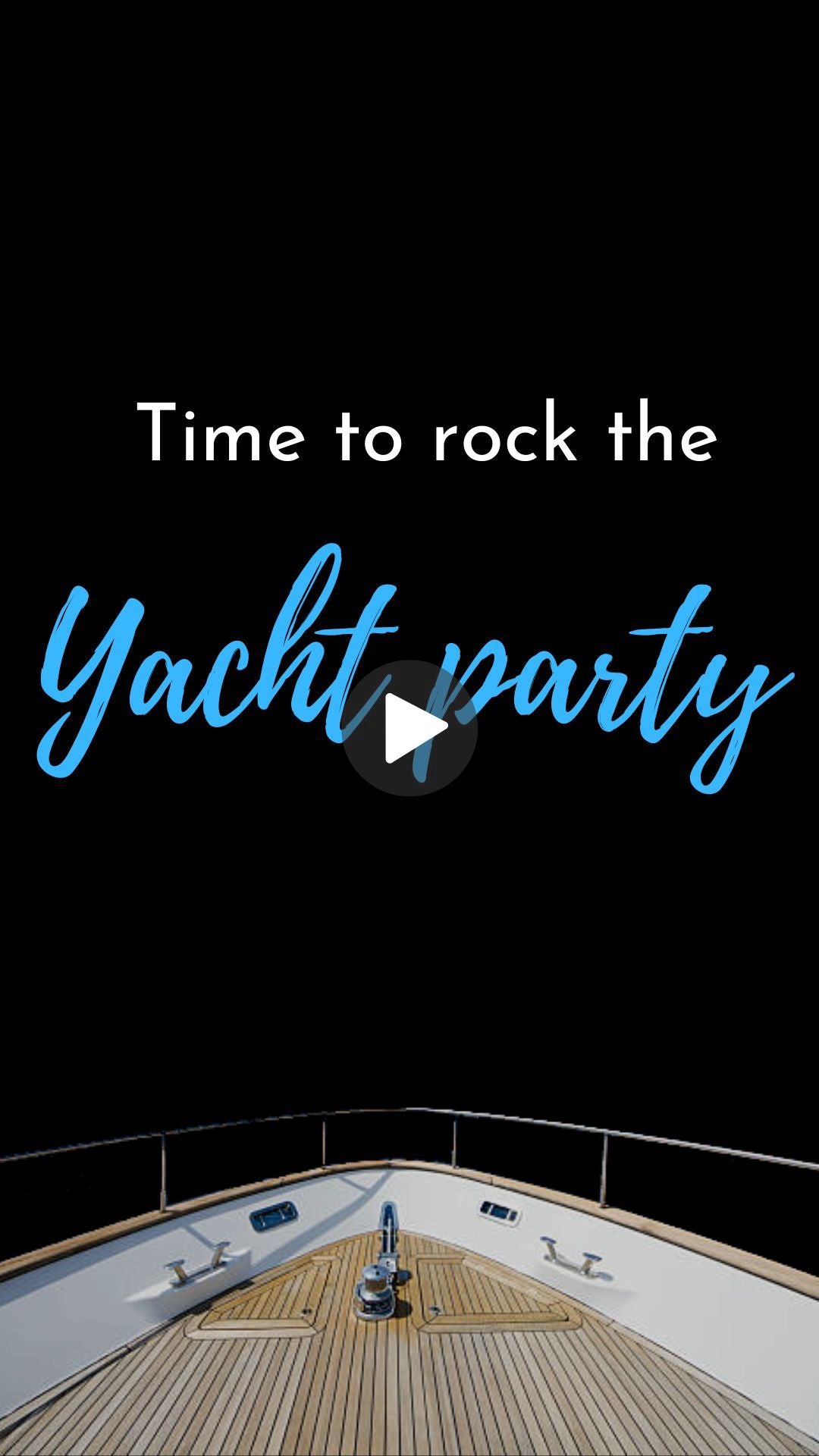 Invitación en vídeo de cumpleaños de yate - Invitación a fiesta de cumpleaños con tema de yate