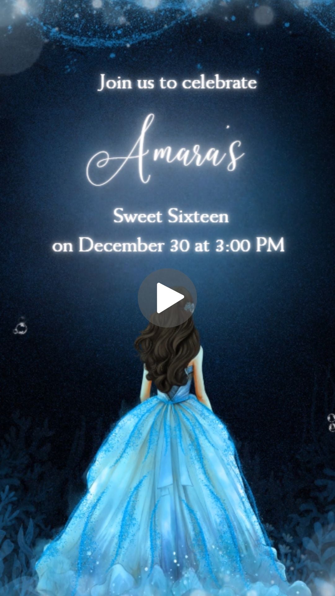 Aqua Blue Princess Sweet 16 Video Invitation | Underwater Ocean Theme Birthday Invite | Mermaid Neon Party | Digital Canva Template | Instant Download - urnotinvitedTeens BirthdayurnotinvitedurnotinvitedVideo OnlyAqua Blue Princess Sweet 16 Video Invitation | Underwater Ocean Theme Birthday Invite | Mermaid Neon Party | Digital Canva Template | Instant Download