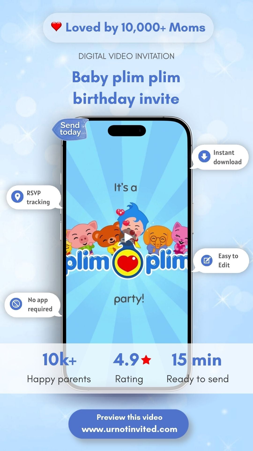 Baby Plim Plim Birthday Animated Video Invitation | Cartoon Kids Evite, Digital Party Invite, Canva Template, Instant Download, First Birthday Invitation, Baby Birthday Video Invite, Birthday Gifts (Copy) - urnotinvitedFirst Birthdayurnotinvitedurnotinvitedvideo onlyBaby Plim Plim Birthday Animated Video Invitation | Cartoon Kids Evite, Digital Party Invite, Canva Template, Instant Download, First Birthday Invitation, Baby Birthday Video Invite, Birthday Gifts (Copy)
