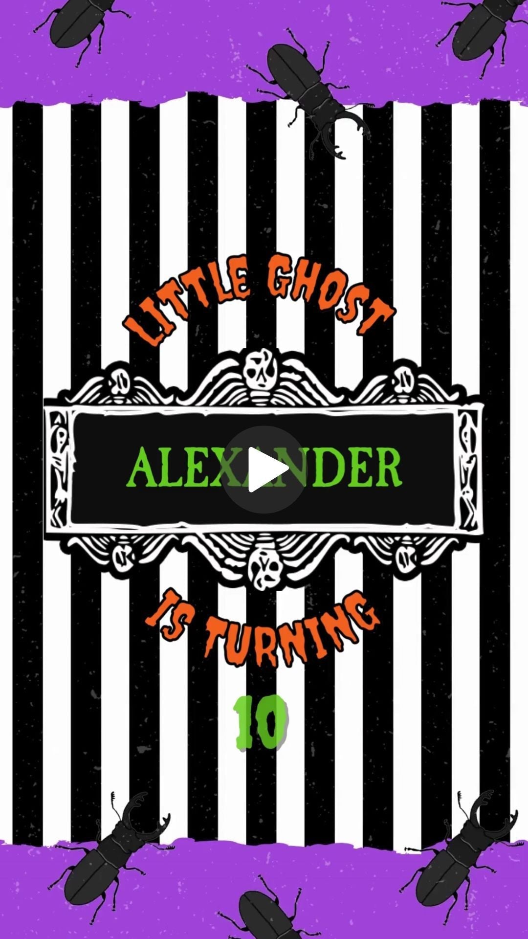 Beetlejuice Birthday Invitation - Beetlejuice Halloween Theme Party Invite, Costume Party Invite, Spooky Celebration, Beetlejuice Party, Beetlejuice Invite, Birthday Gifts - urnotinvitedHalloweenurnotinvitedurnotinvitedINV-1133Video OnlyBeetlejuice Birthday Invitation - Beetlejuice Halloween Theme Party Invite, Costume Party Invite, Spooky Celebration, Beetlejuice Party, Beetlejuice Invite, Birthday Gifts